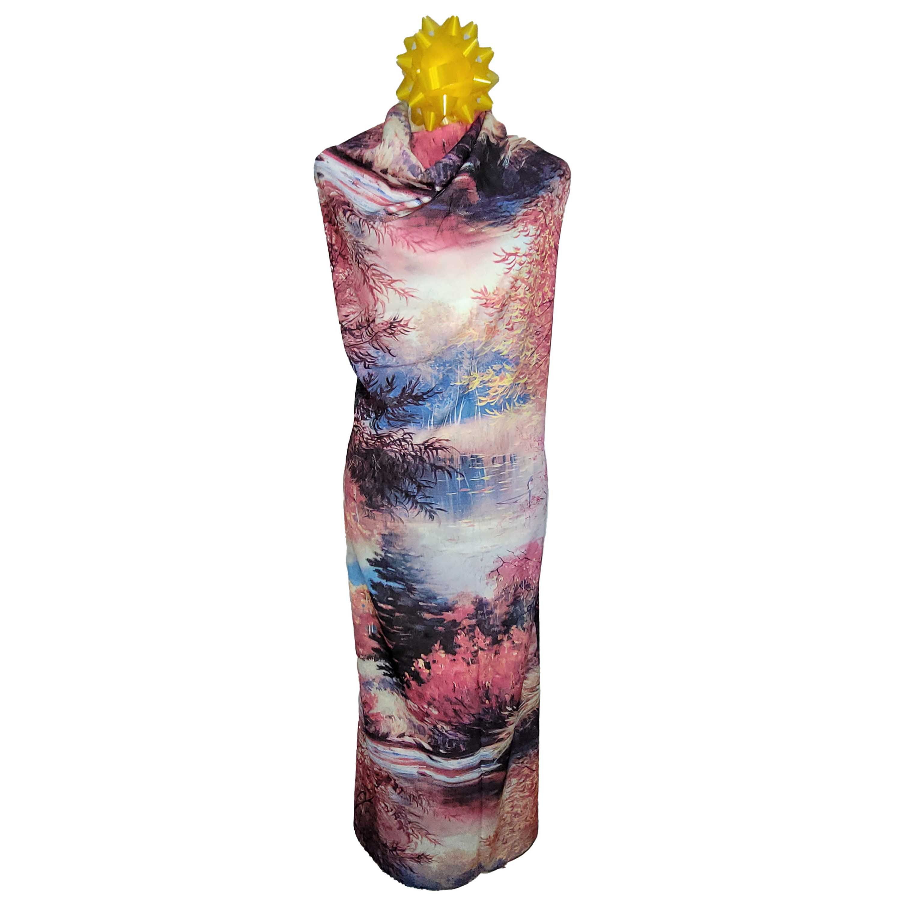 Other NWT Double-Sided Silk Scarf 52"x52" Large Square Wrap 3411 Size ONE SIZE - 6 Thumbnail