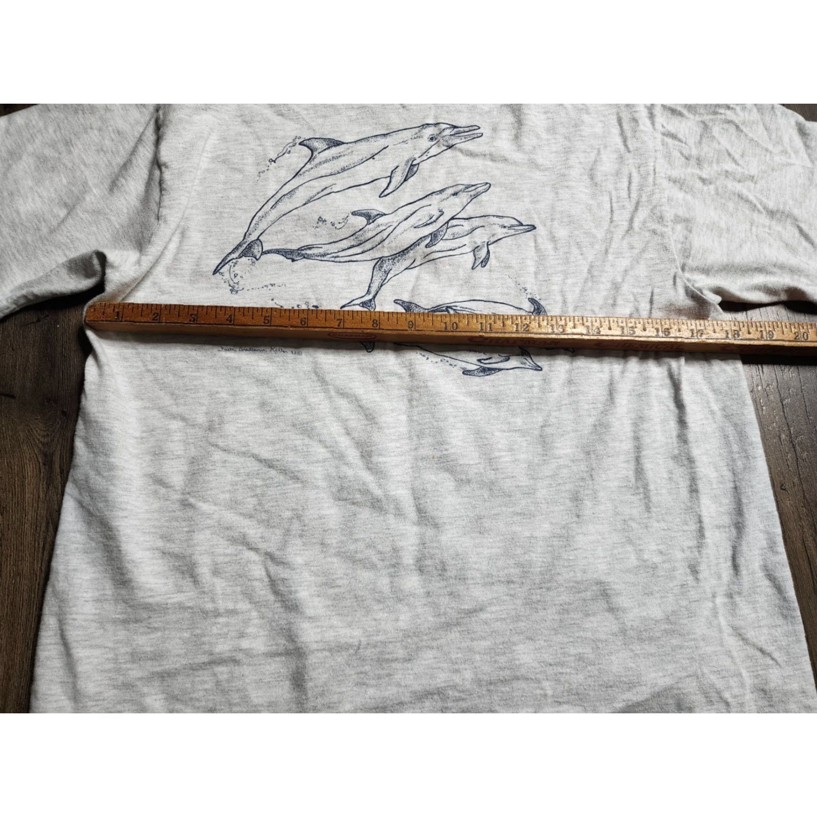 Hanes VINTAGE Hanes Marine Mammal Research Program T Shirt Men M Gray 90s Distressed Graphic Tee Size US M / EU 48-50 / 2 - 3 Thumbnail