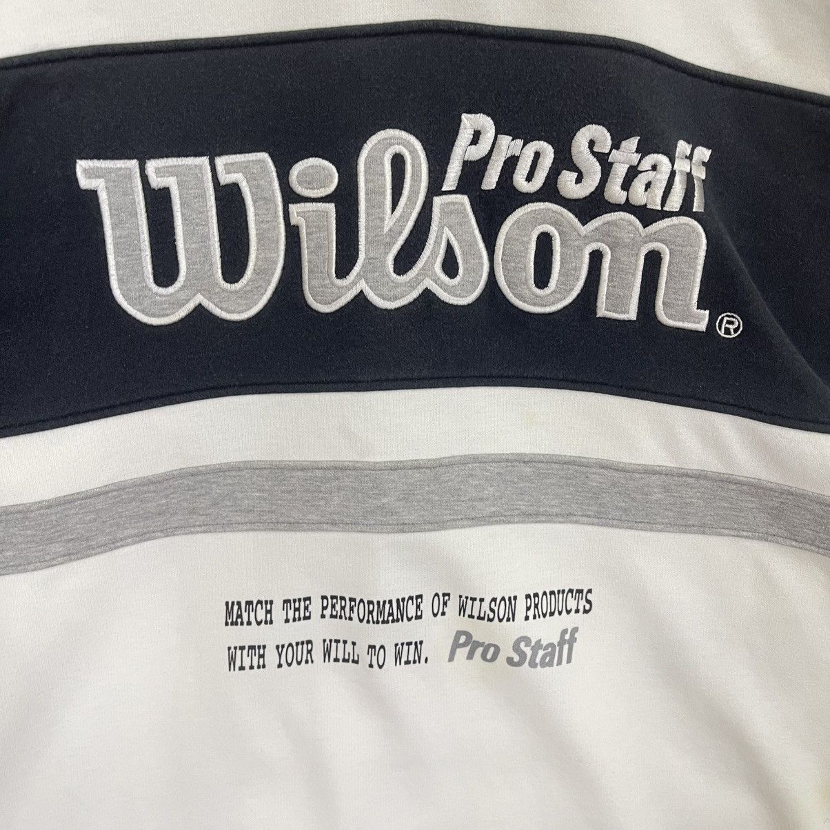 Japanese Brand Vintage 90s Wilson Big Logo Embroidered Crewneck Hoodie Size US L / EU 52-54 / 3 - 6 Thumbnail