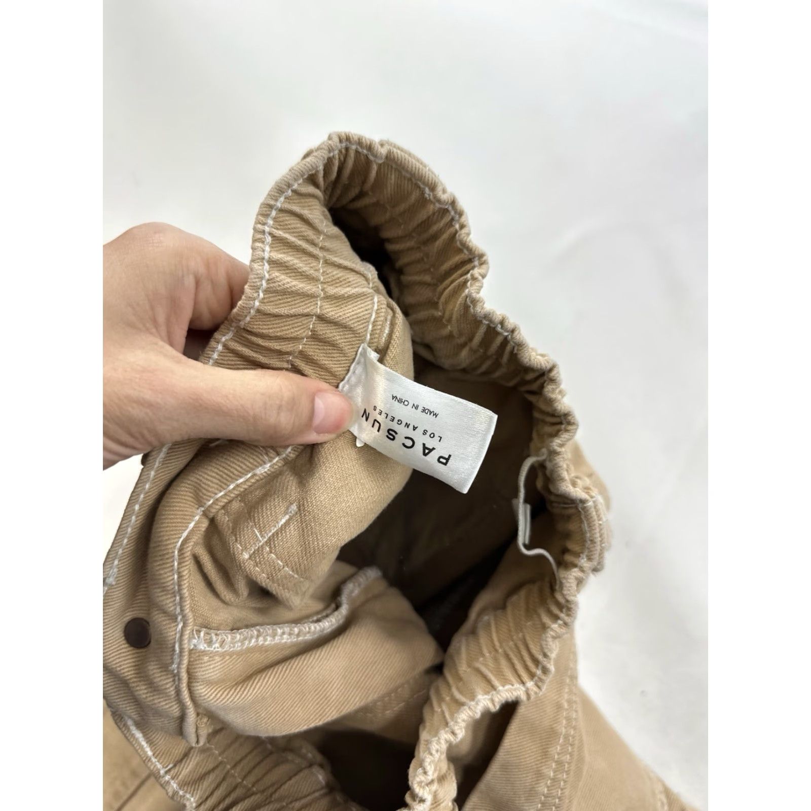 Pacsun VINTAGE PacSun Jeans Women’s XS Extra Small Khaki Elastic Waist Cargo Size 26" / US 2 / IT 38 - 4 Thumbnail