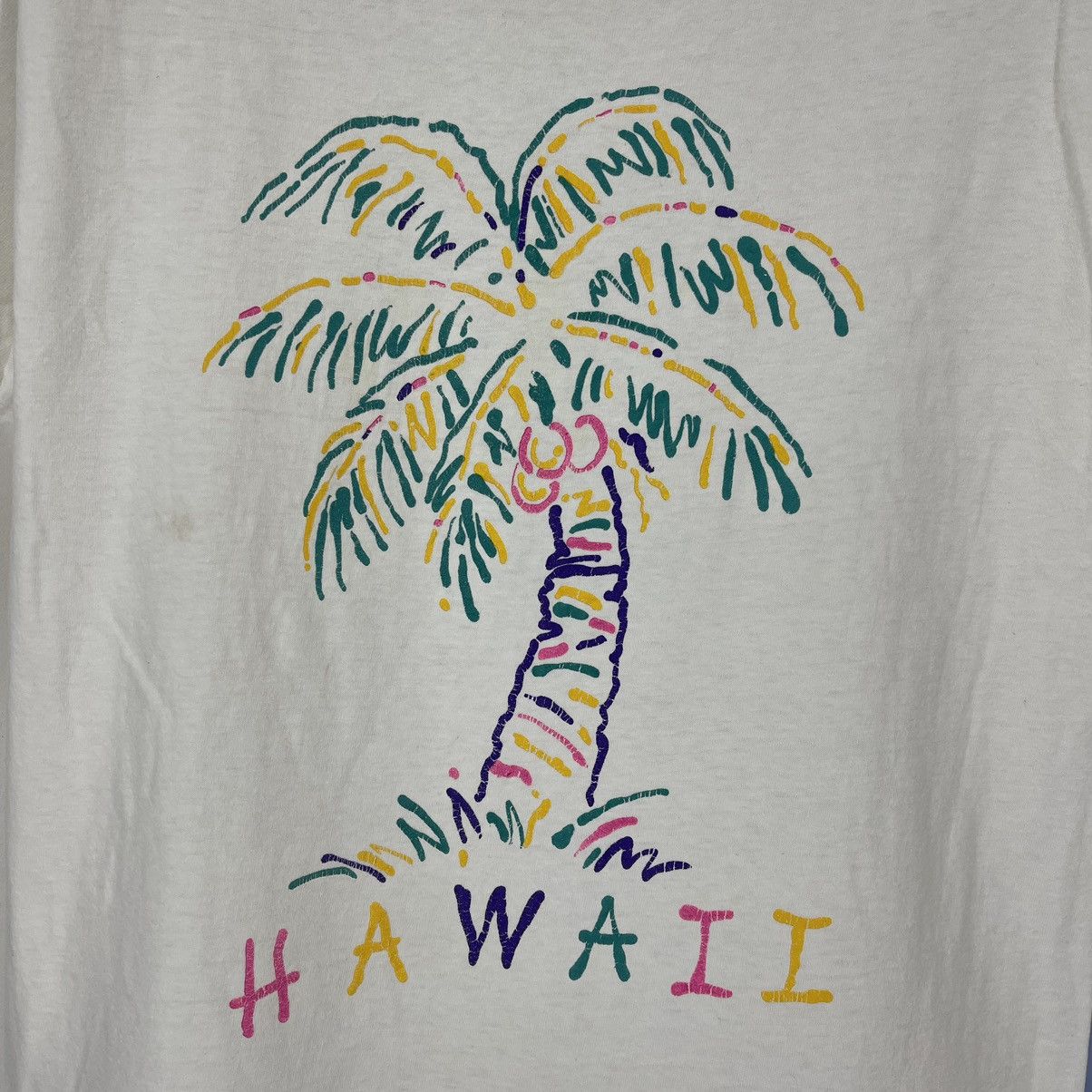 Hanes 90s Vintage HAWAII by HANES Crew Neck T Shirt #1744/07 Size US M / EU 48-50 / 2 - 2 Thumbnail