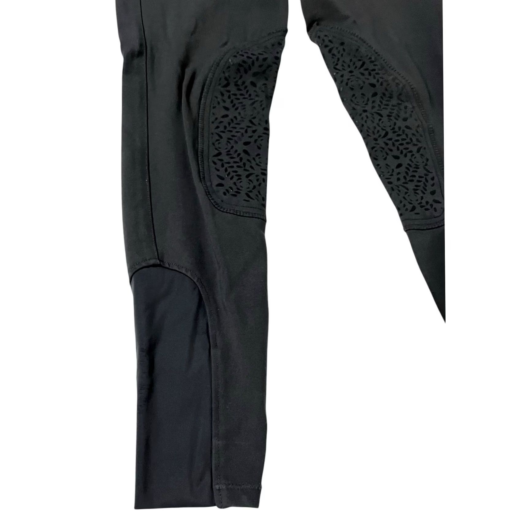 Vintage Piper by SmartPak Breeches Pants Equestrian Knee Patch Gray Euro Seat Womens 28R Size 28" / US 6 / IT 42 - 4 Thumbnail