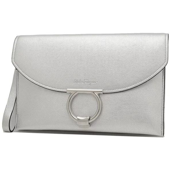 Salvatore Ferragamo o1s1rm1224 Size: OS / Clutch Bag in Silver Size ONE SIZE - 3 Thumbnail