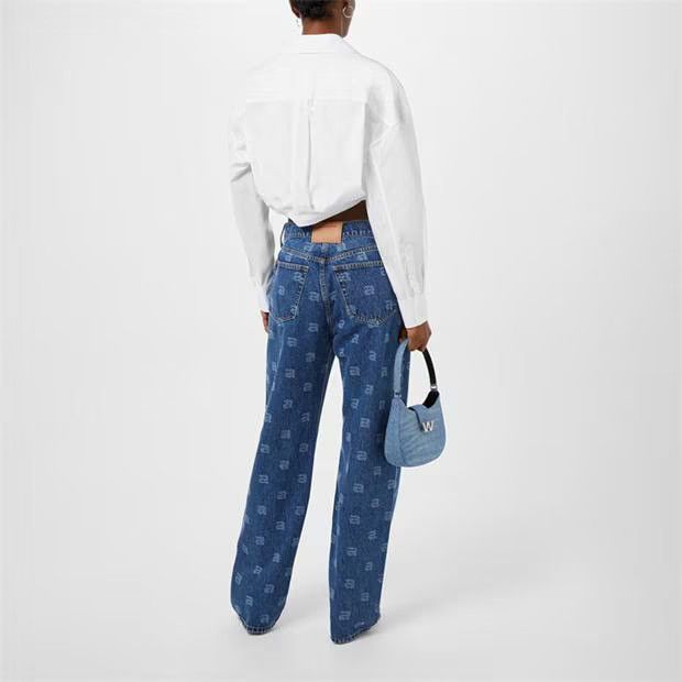 Alexander Wang o1g2r1mq0824 EZ Mid Rise Straight Leg Jeans in Deep Blue Size 30" / US 8 / IT 44 - 5 Thumbnail