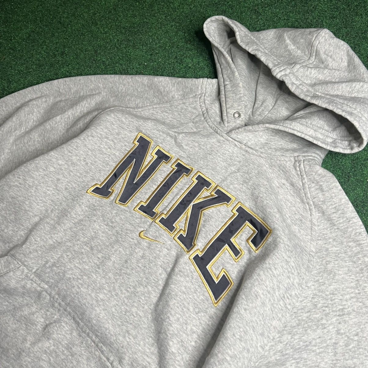 Nike × Vintage Vintage Y2K Nike Spellout Center Swoosh Hoodie Size US M / EU 48-50 / 2 - 1 Thumbnail