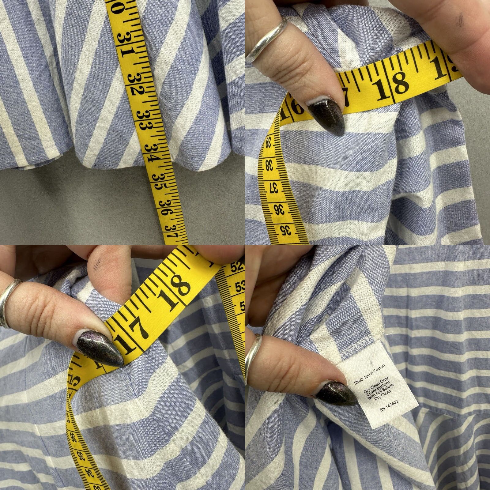 Bell Sail to Sable Dress Womens S Bell Sleeve Stripe Cruise Quiet Luxury Capsule Size S / US 4 / IT 40 - 9 Thumbnail