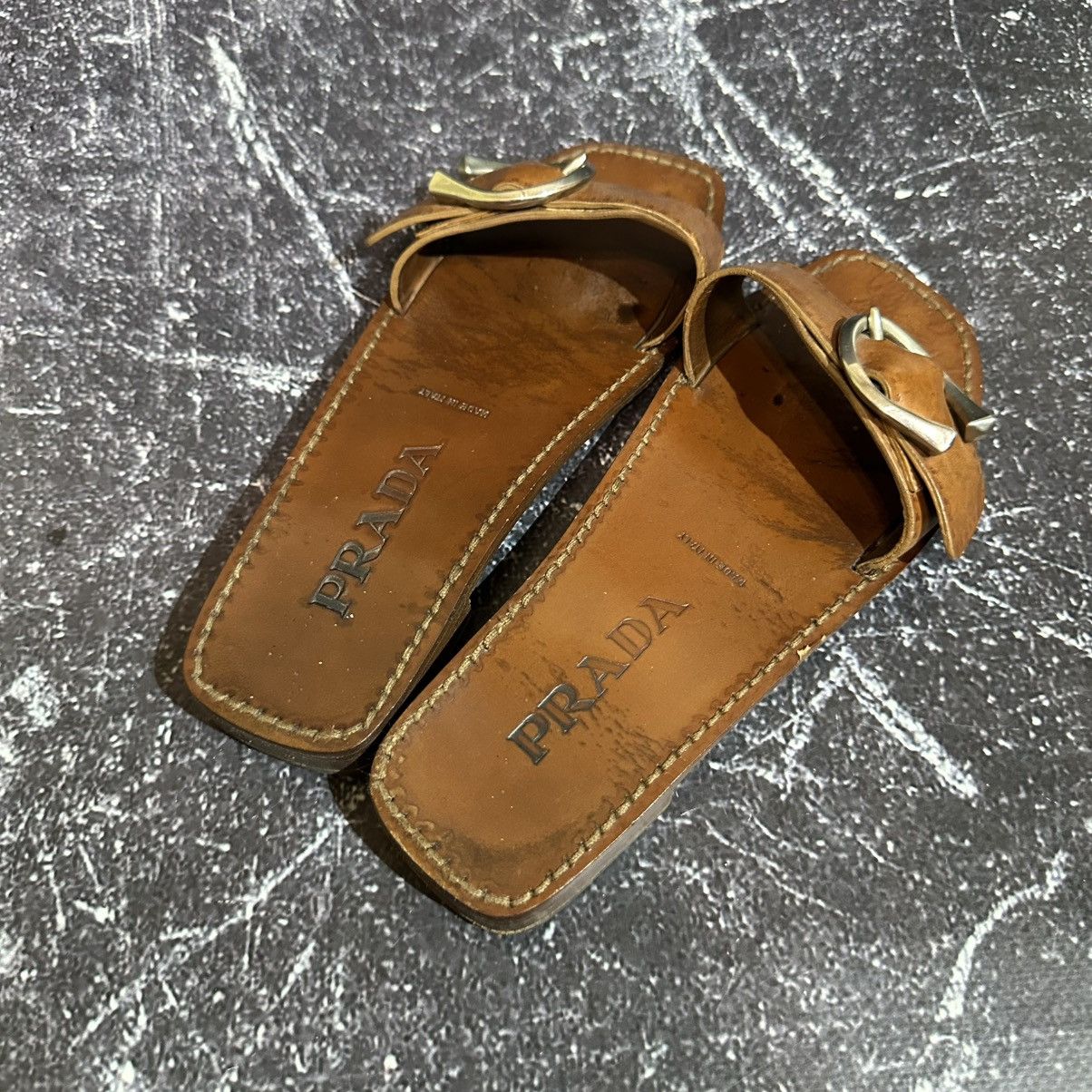 Prada VINTAGE PRADA - Women’s Leather Sandals Size 36 Size US 6 / IT 36 - 7 Thumbnail