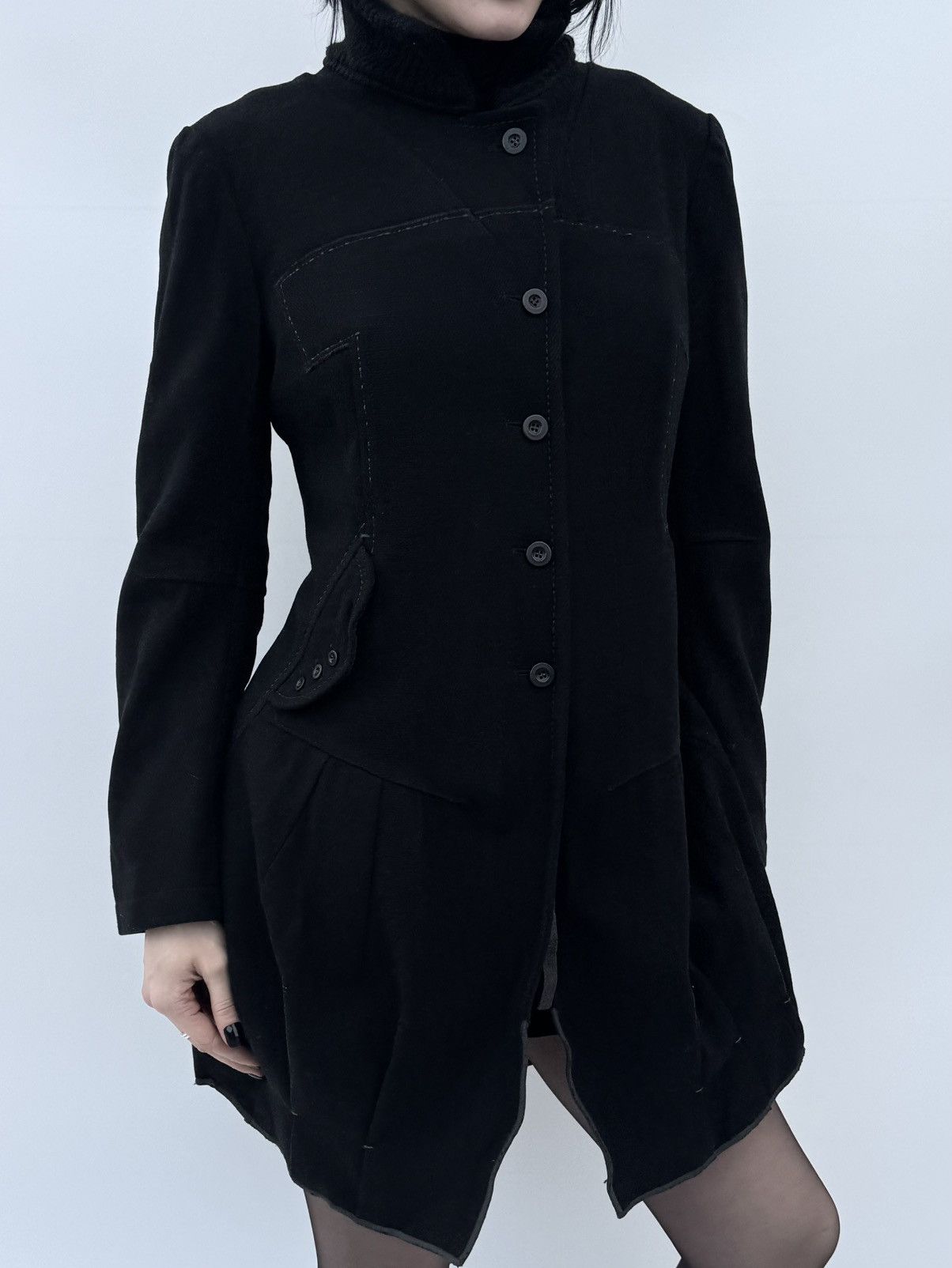 Marithe + Francois Girbaud Coat avantgarde asymetric baloon marithe dark academia goth Size S / US 4 / IT 40 - 4 Thumbnail