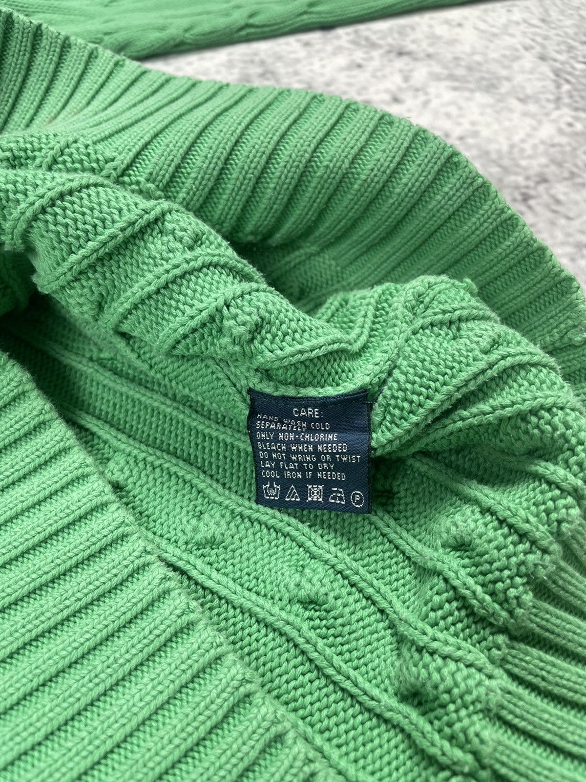 Ralph Lauren Sport Ralph Lauren Sport L Cable Knit Sweater Green Old Money Size L / US 10 / IT 46 - 9 Thumbnail