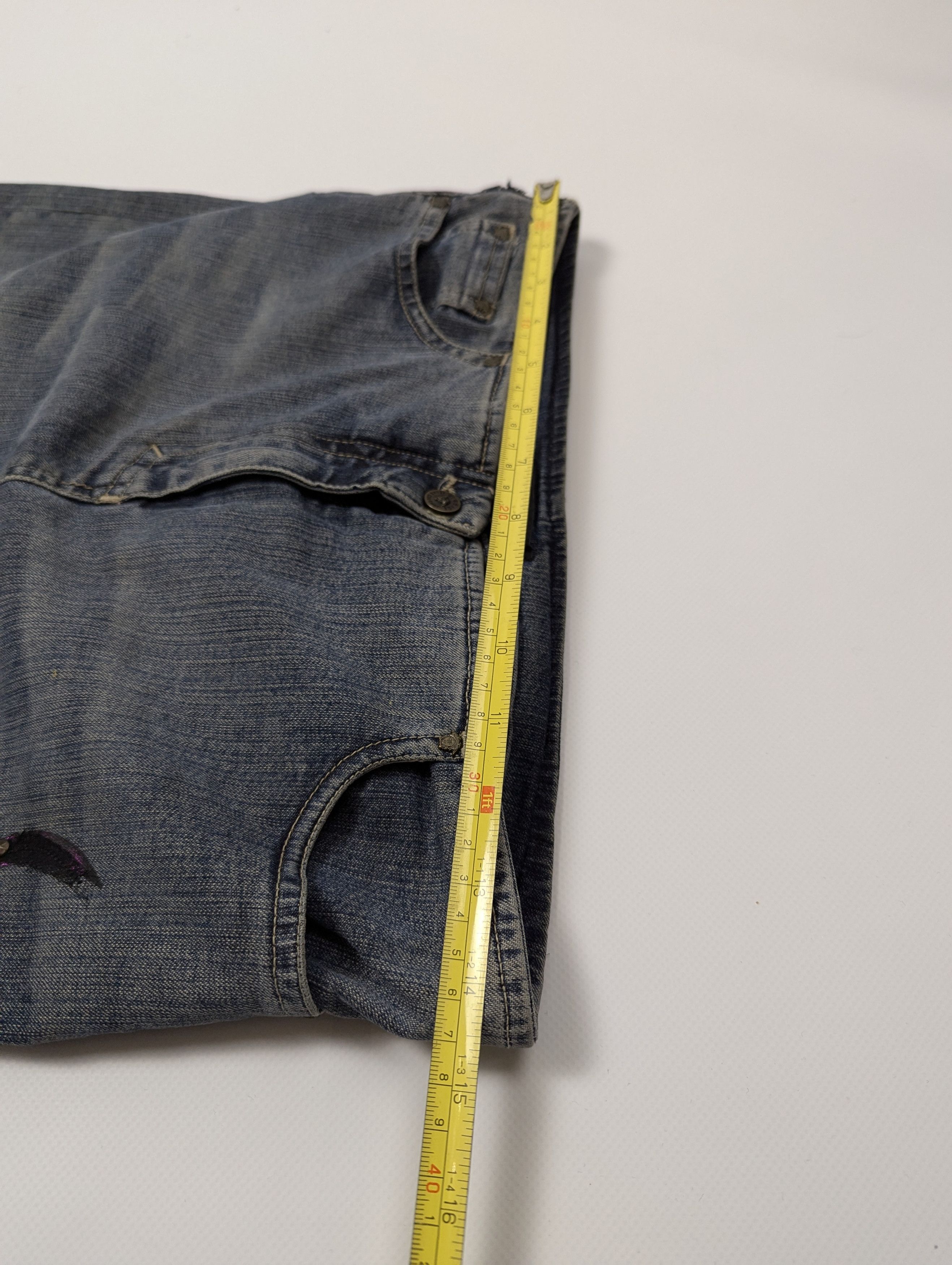 Versace Jeans Couture Versace Y2K Rhinestone Tribal Vintage 00s Denim Skirt 28/S-M Size 28" / US 6 / IT 42 - 23 Thumbnail