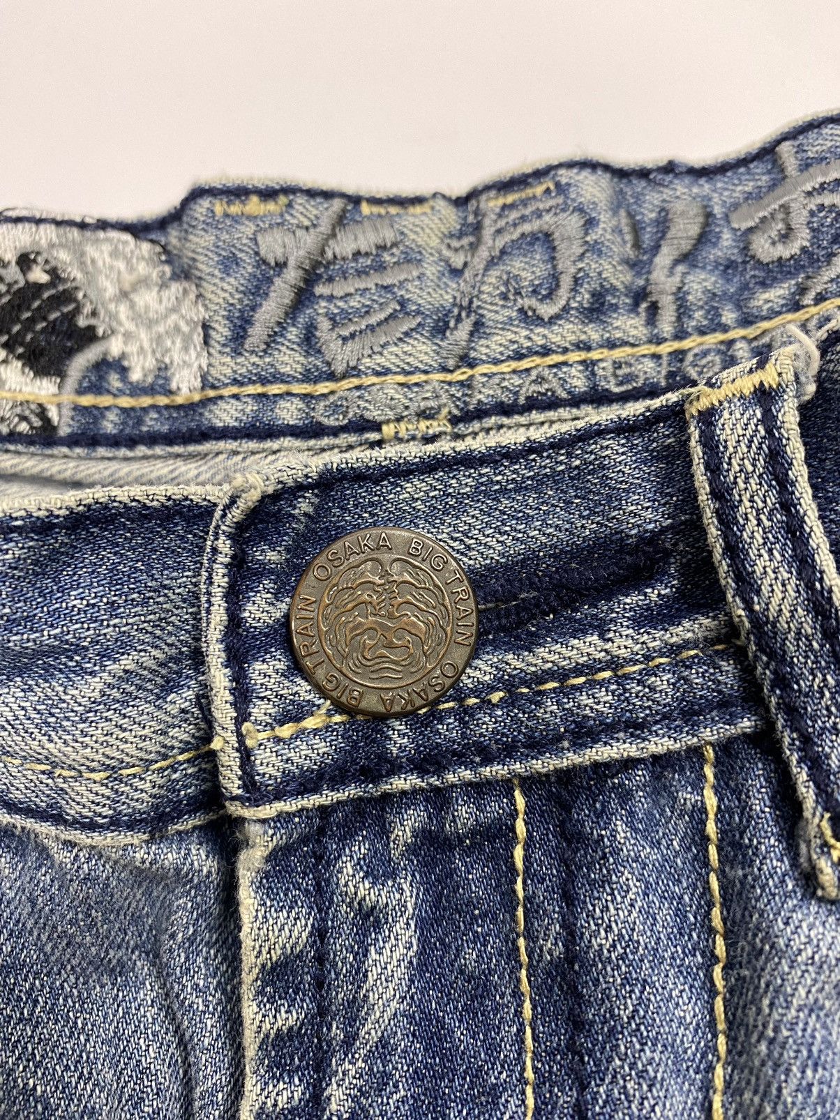 Beauty Beast × Hysteric Glamour osaka big train 📍 distressed studdet jeans japan 32x29 Size US 32 / EU 48 - 9 Thumbnail