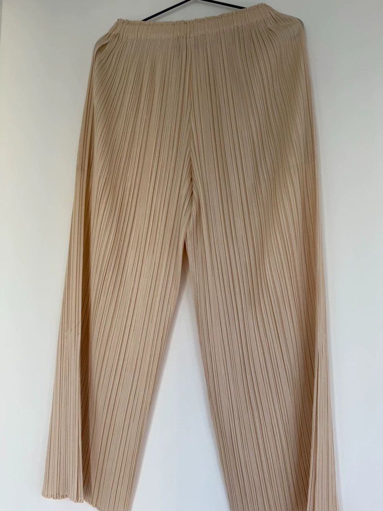 Issey Miyake issey miyake size:3 beige pants Size 42" / US 20 - 6 Thumbnail