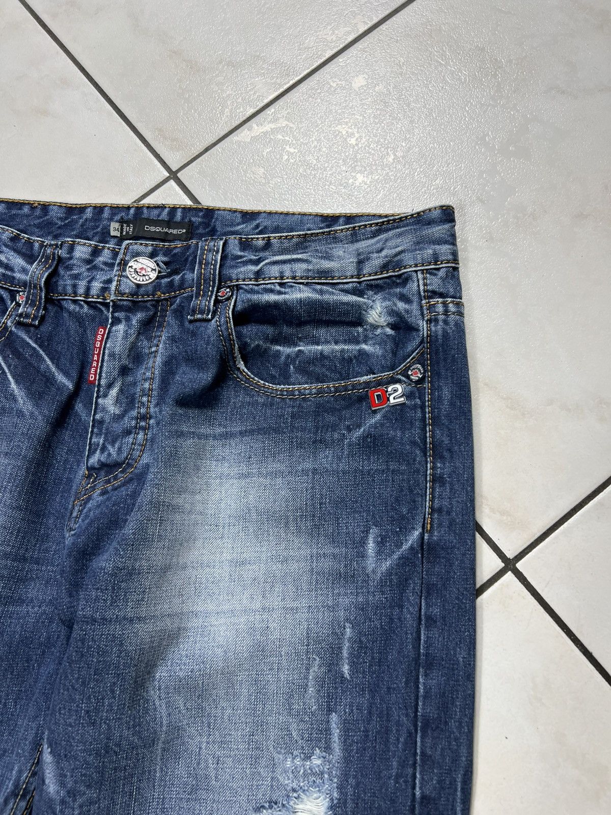 Dsquared2 Vintage 90s Dsquared2 distressed denim ripped jeans pants Size US 34 / EU 50 - 6 Thumbnail