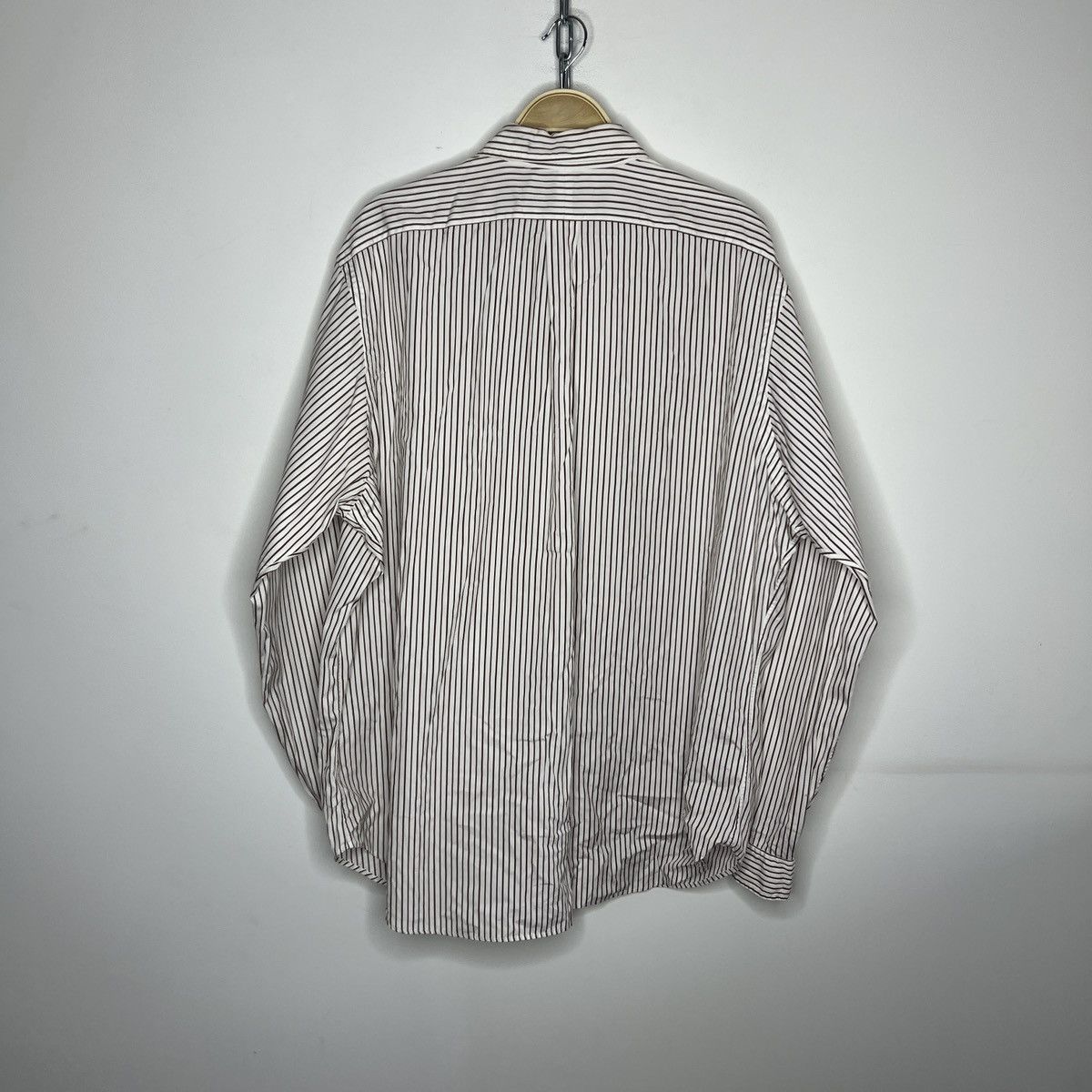Polo Ralph Lauren × Ralph Lauren × Vintage Polo Ralph Lauren Striped White Brown Vintage Shirt Size XL Size US XL / EU 56 / 4 - 8 Thumbnail