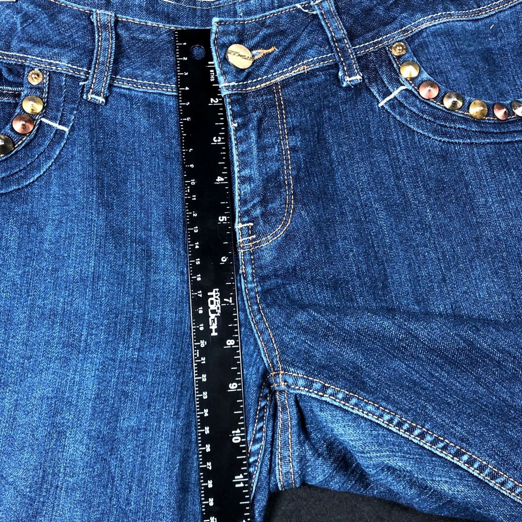Rocawear Rocawear Womens Jeans Blue Denim Mid Rise Hannah Skinny Leg Stretch 33 Waist Jeans 5-Pocket Denim Cotton Spandex Womens Realese Size 24" / US 00 / IT 34 - 7 Thumbnail