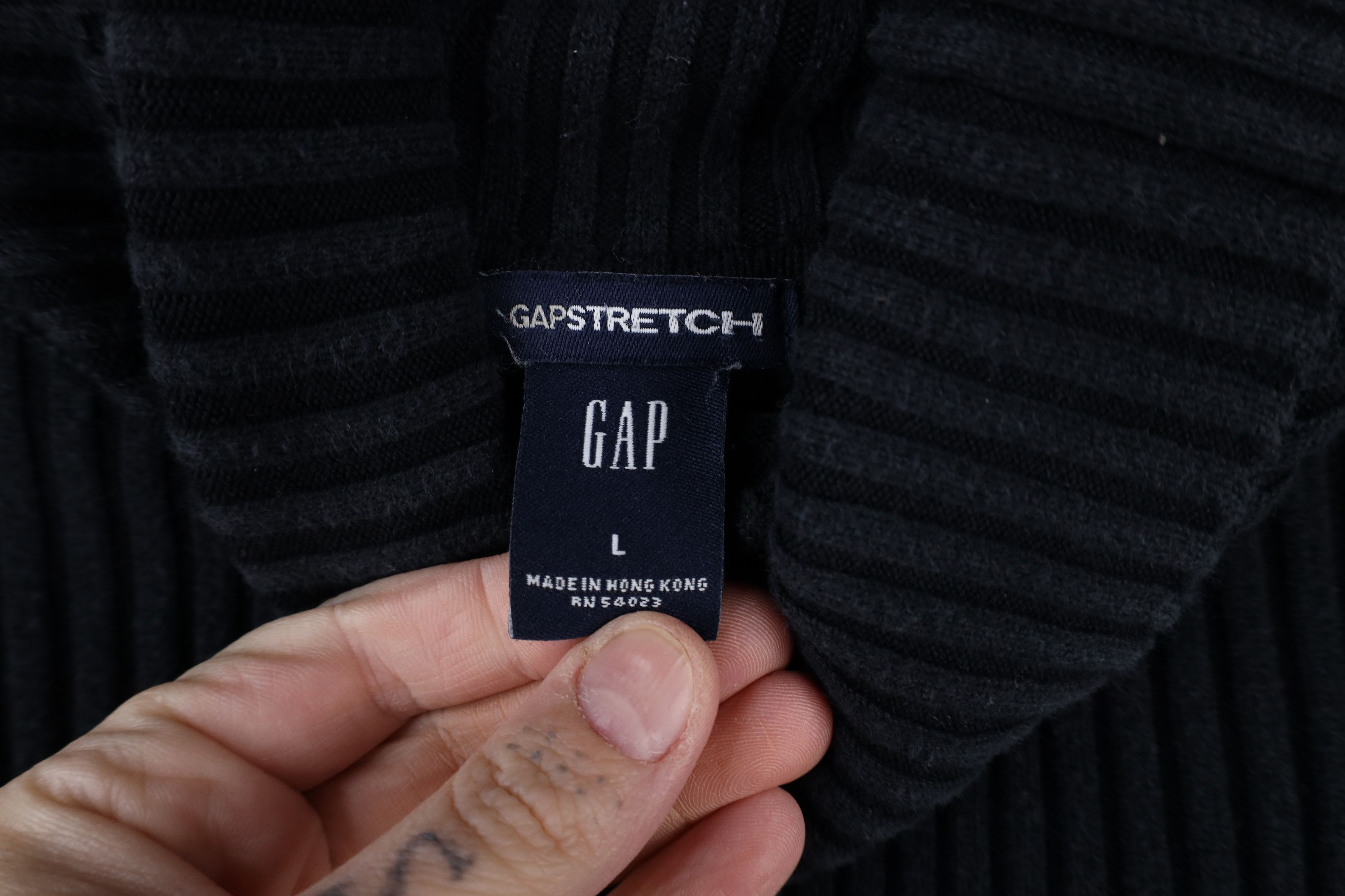 Gap × Vintage Vintage 90s Y2K Gap Babydoll Ribbed Knit Turtleneck Sweater Size L / US 10 / IT 46 - 4 Thumbnail