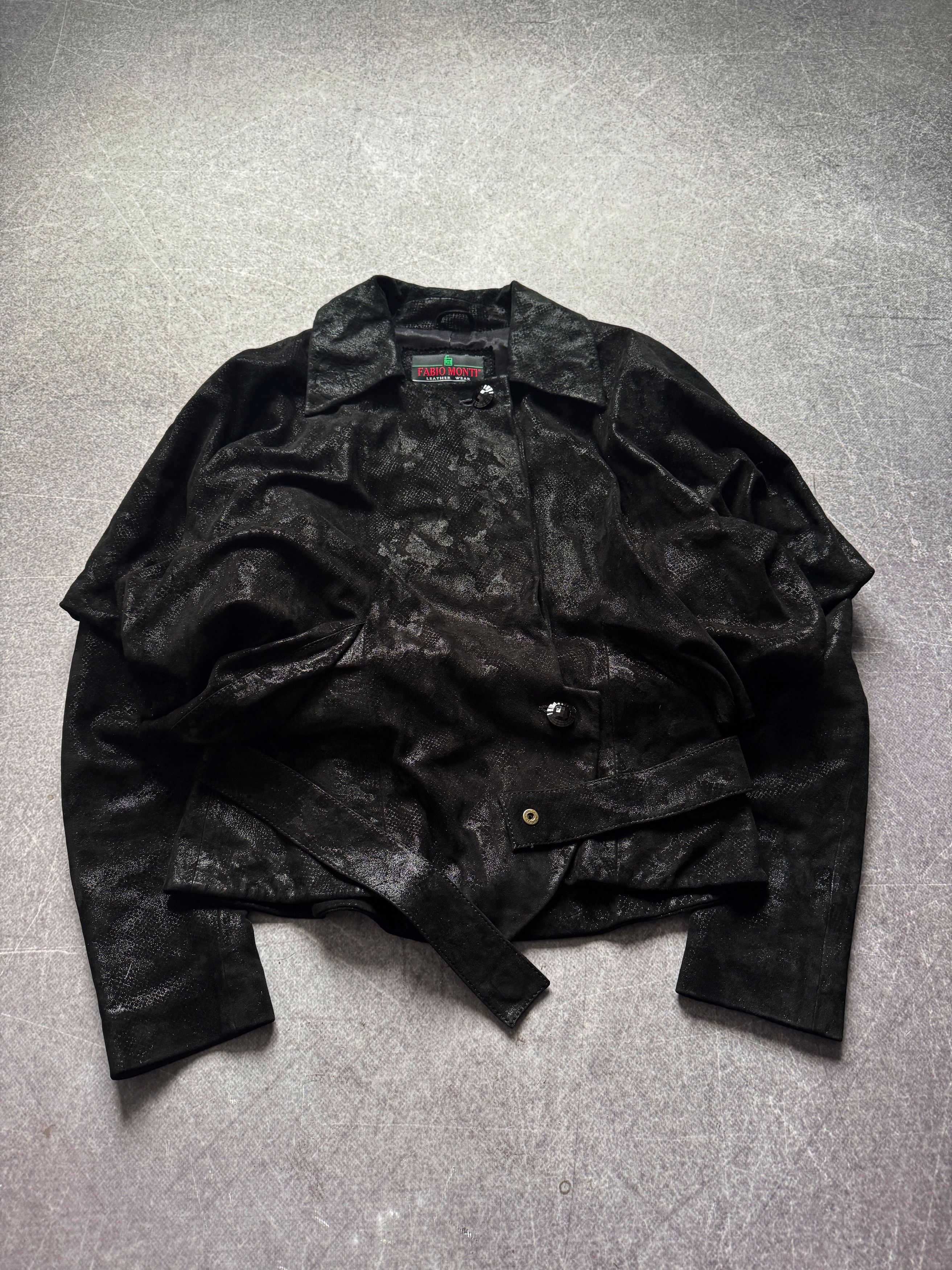 Yohji Yamamoto Vintage Y2K Black Leather Jacket Cropped Archive Size M / US 6-8 / IT 42-44 - 12 Thumbnail
