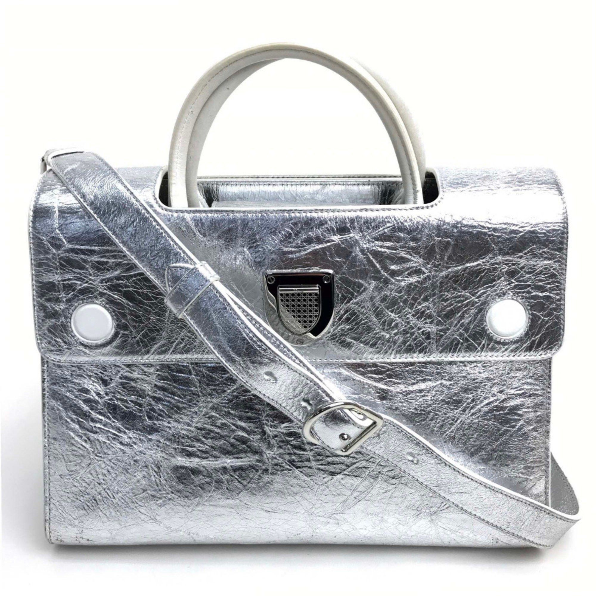 Dior Christian CHRISTIAN DIOR Bag 2WAY Hand Bag Metallic Silver Size ONE SIZE - 1 Thumbnail