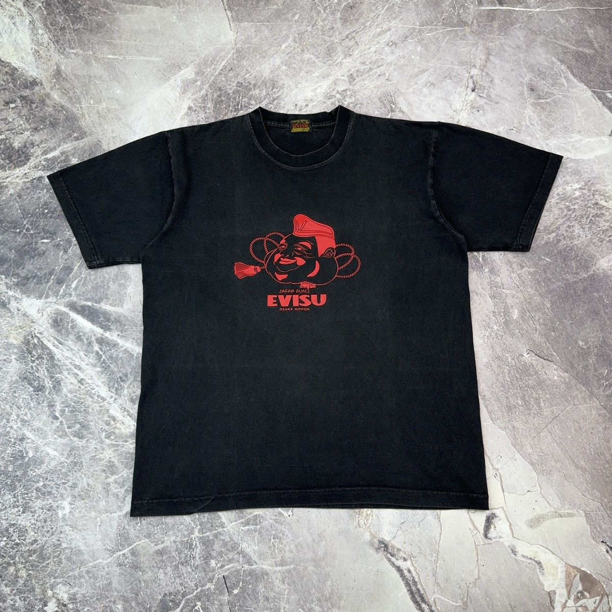 Evisu × Japanese Brand × Vintage Vintage Evisu T shirt Japanese Brand Big Logo Streetwear 90s Size US L / EU 52-54 / 3 - 4 Thumbnail