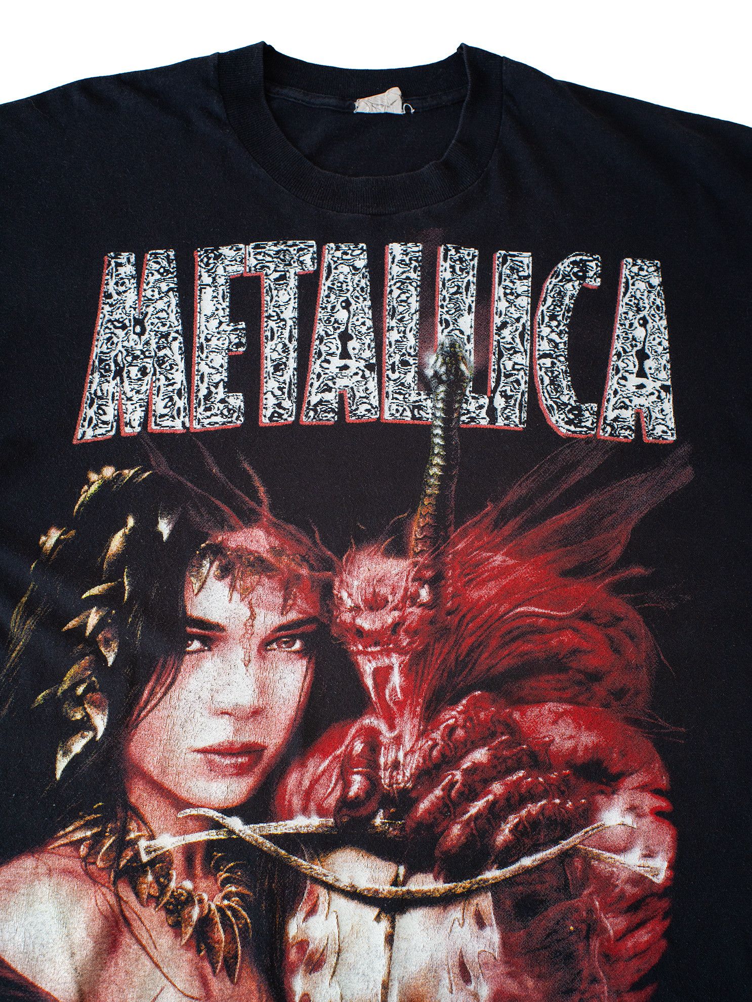 Metallica Vintage 90s Metallica "Don't Give A Fuck" Metal Band T-Shi Size US XL / EU 56 / 4 - 2 Thumbnail
