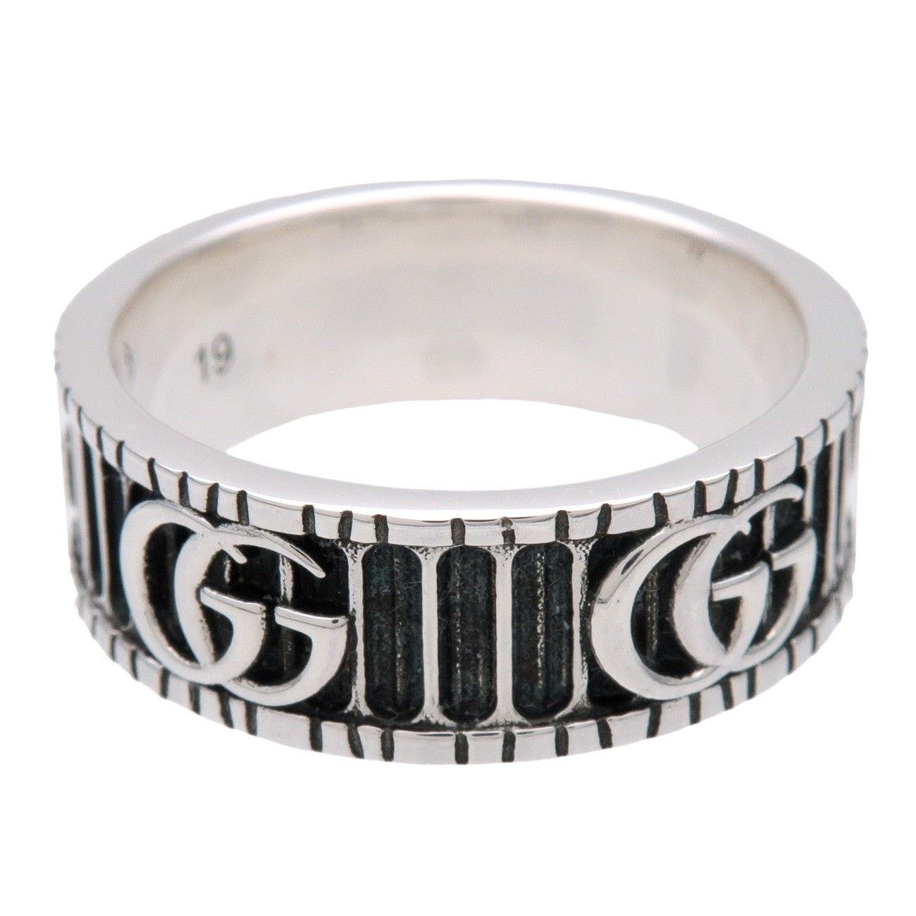Gucci Gucci Double G Wide Ring Sterling Silver Size ONE SIZE - 2 Thumbnail