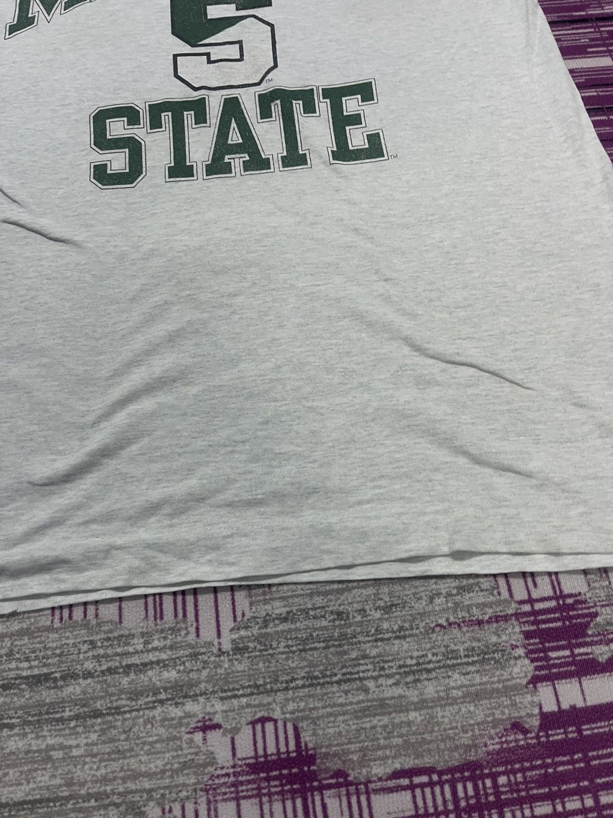 Fruit Of The Loom × Vintage VINTAGE 90S MICHIGAN STATE SPELL OUT VERY RARE Size US L / EU 52-54 / 3 - 3 Thumbnail