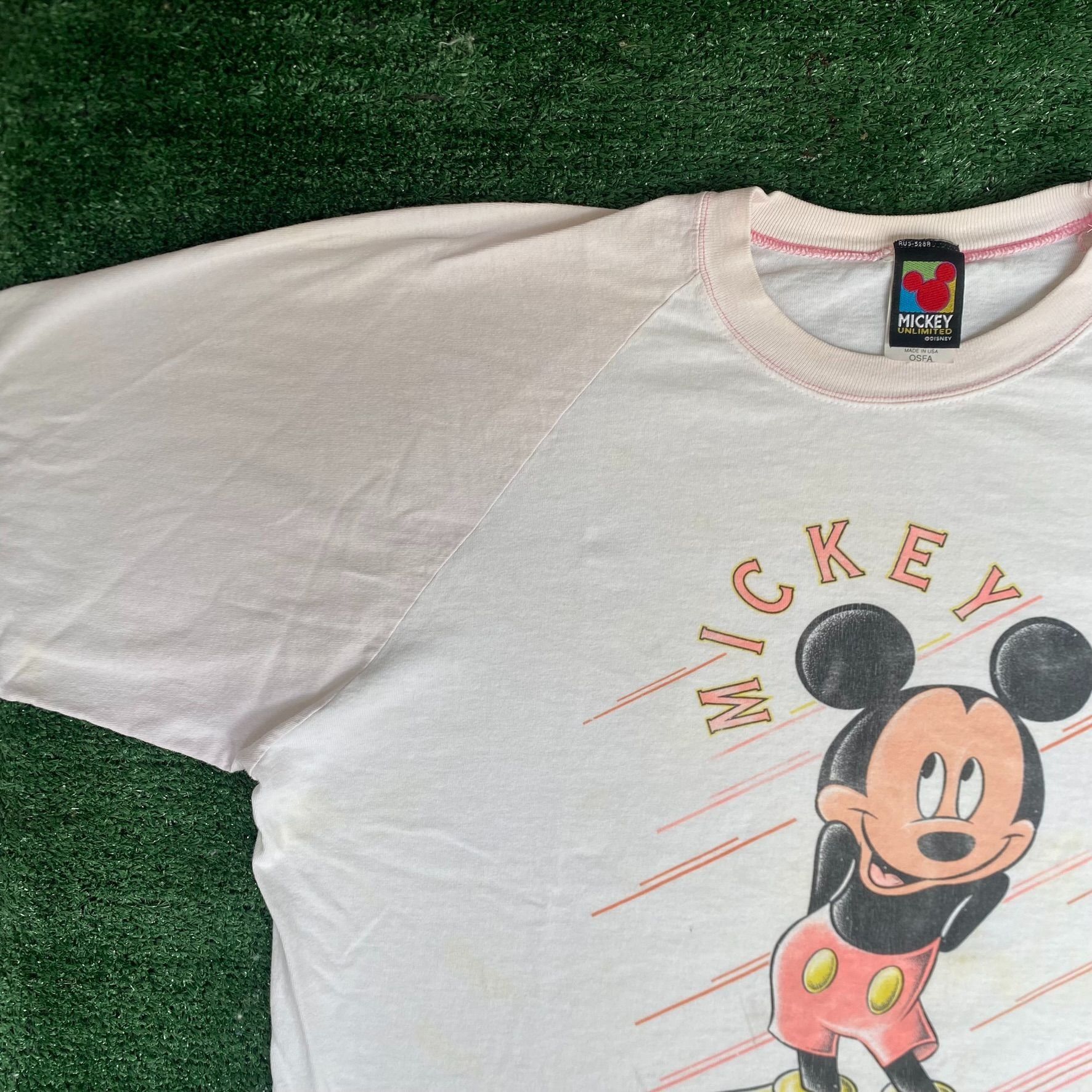 Disney Vintage 90s Mickey Mouse Shirt Retro Disney Raglan Tee Size US XL / EU 56 / 4 - 2 Thumbnail