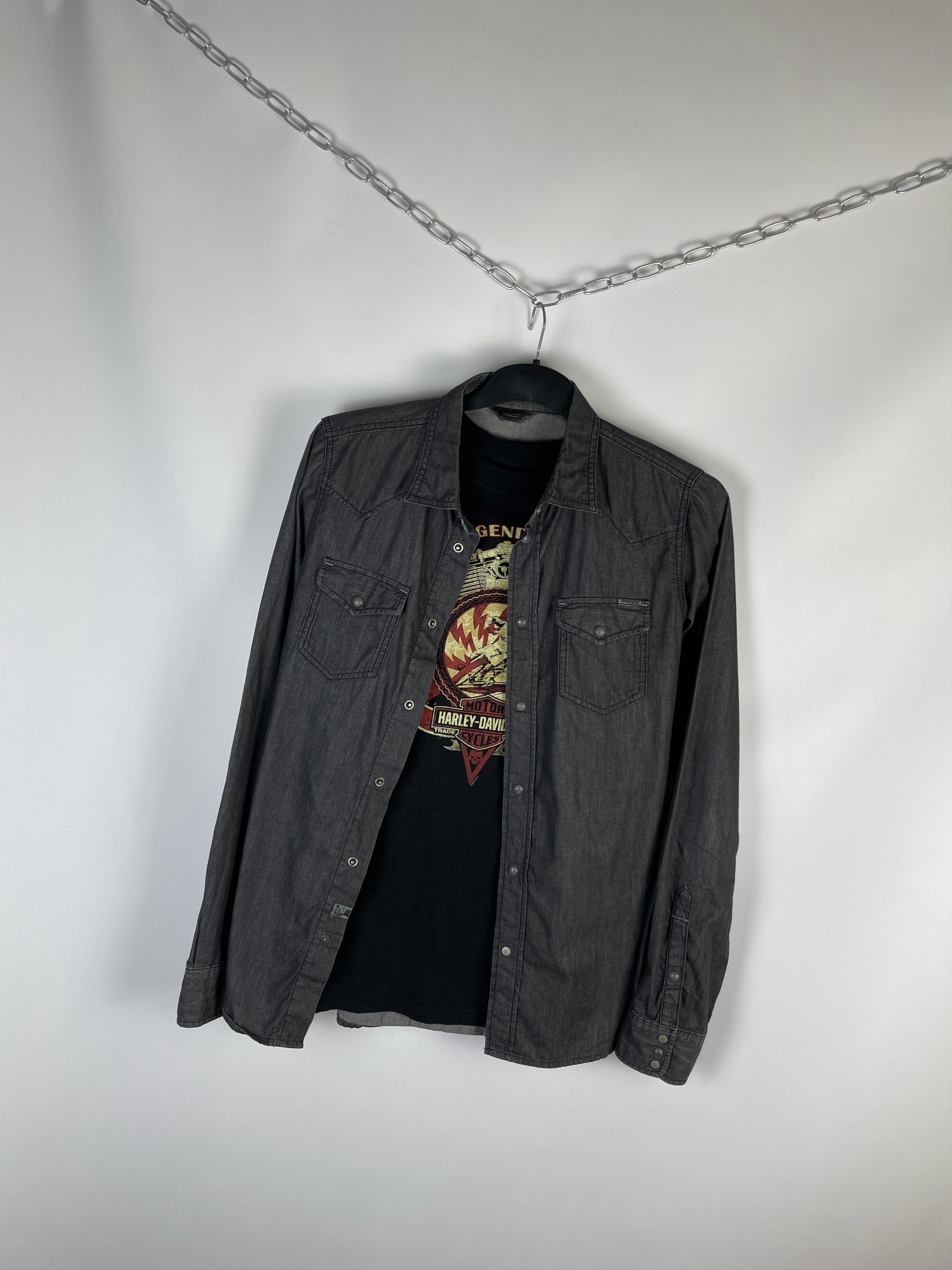 Diesel Diesel Vintage Mens Denim Shirt Size US L / EU 52-54 / 3 - 2 Thumbnail