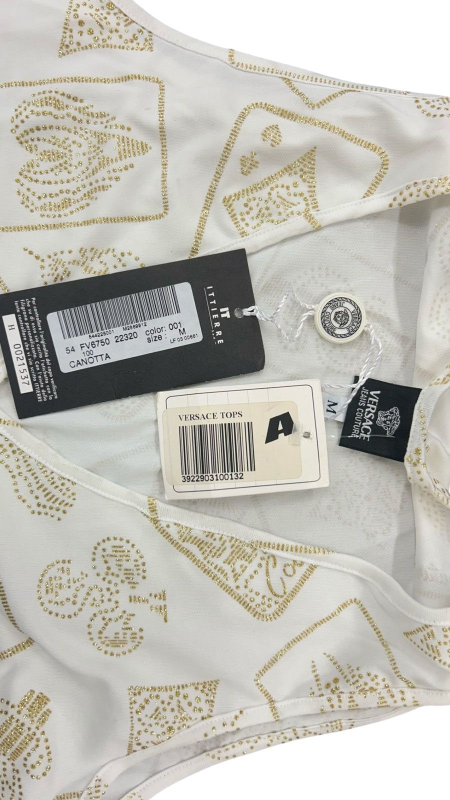 Versace BNWT Versace Jeans Monogram Playing Card Print Tank Top Size M / US 6-8 / IT 42-44 - 3 Thumbnail