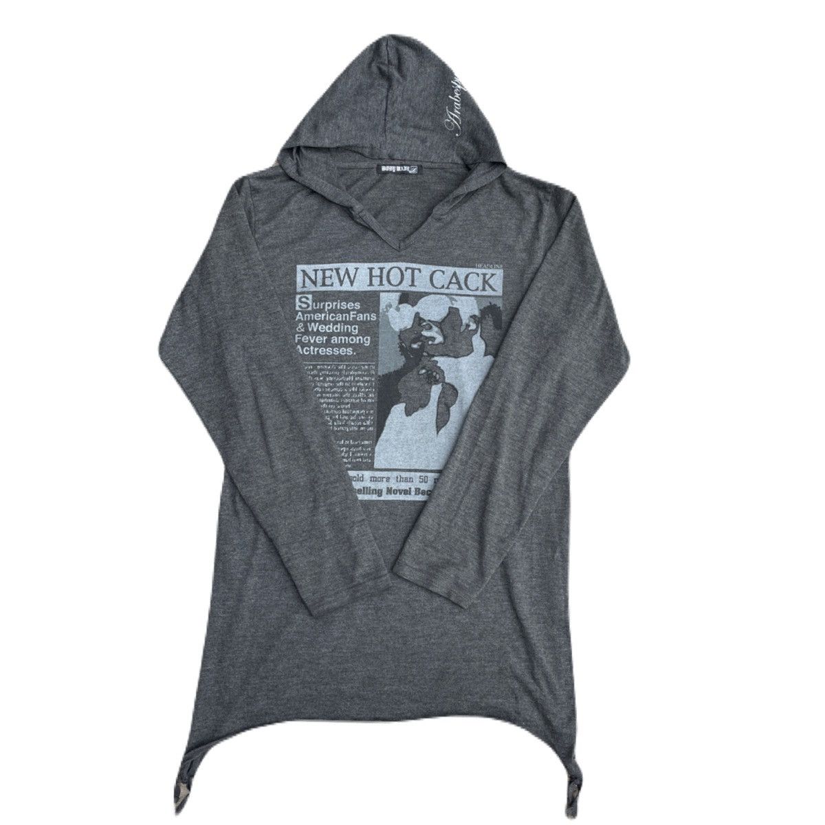 If Six Was Nine 2000s Japanese archive Vkei Poem Hooded Long Sleeve Tee Size US S / EU 44-46 / 1 - 2 Thumbnail