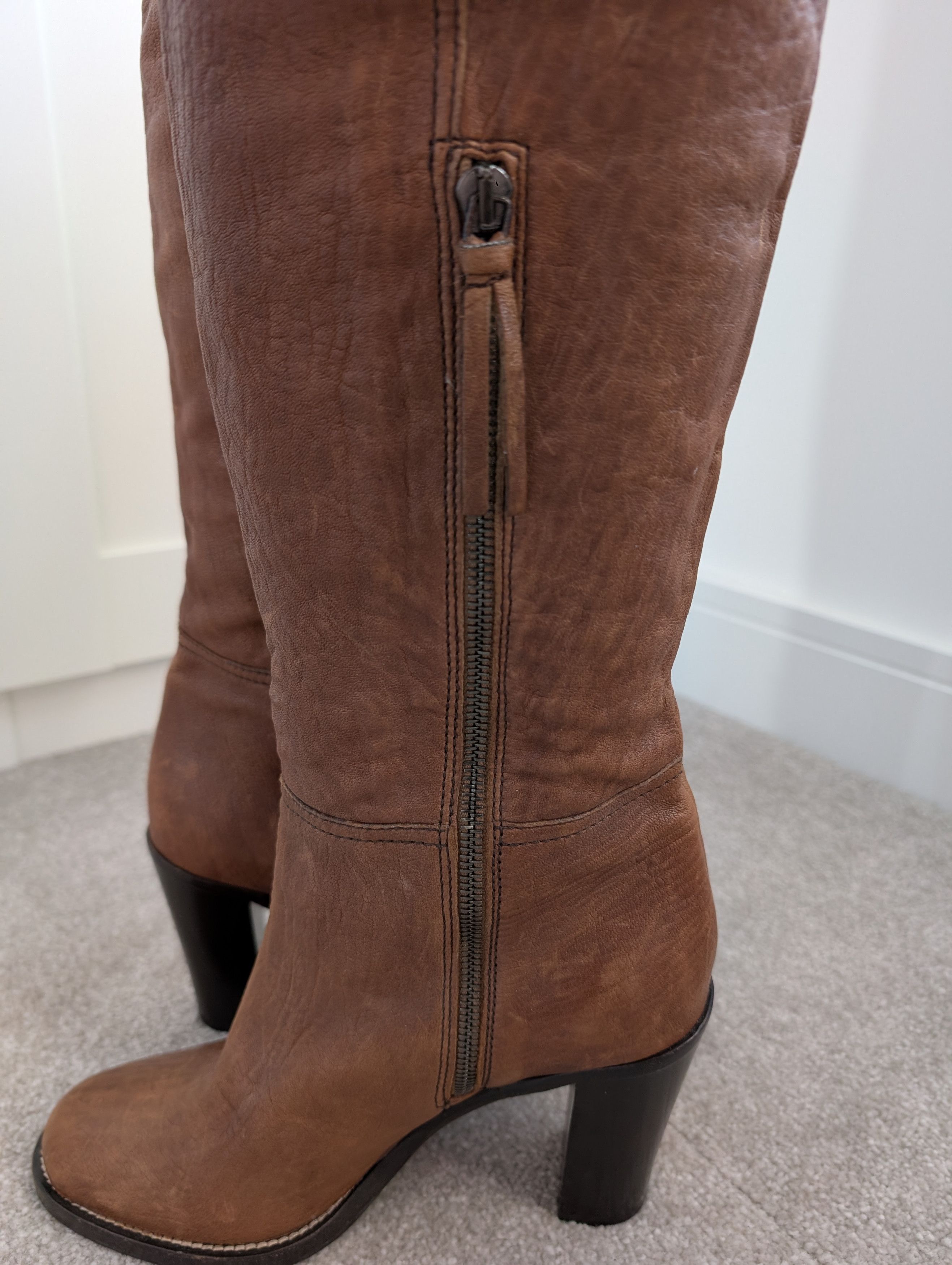 Miu Miu Miu Miu OTK Shearling Leather Boots Brown EU 38 Size US 8 / IT 38 - 4 Thumbnail