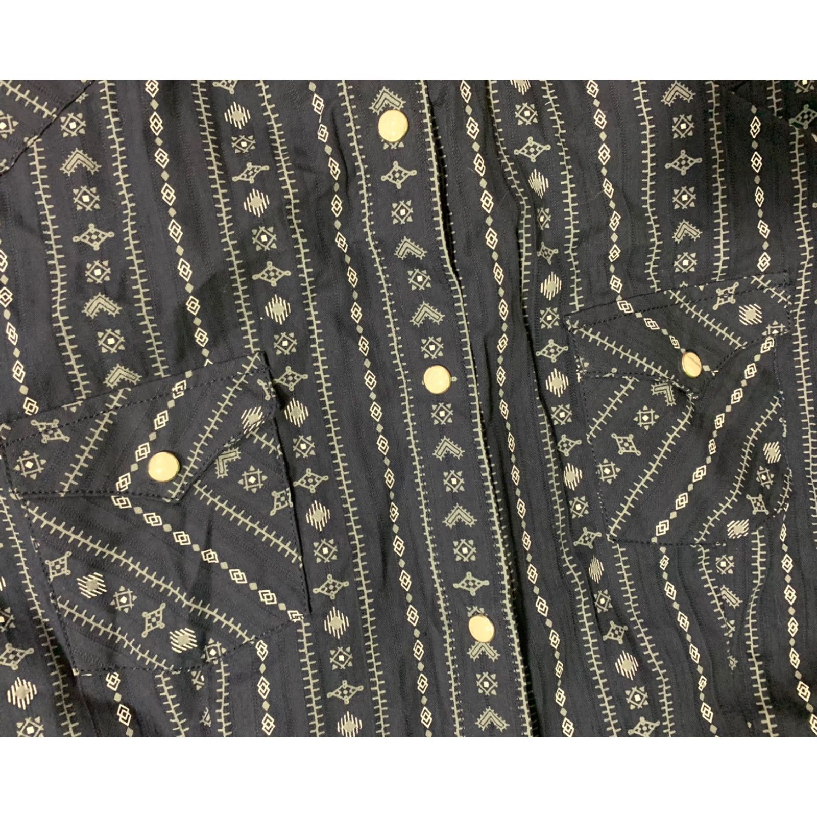 Vintage Panhandle Rough Stock Southwestern Pearl Snap Button-Up Shirt Adult 2XL Blue Size US XXL / EU 58 / 5 - 2 Thumbnail