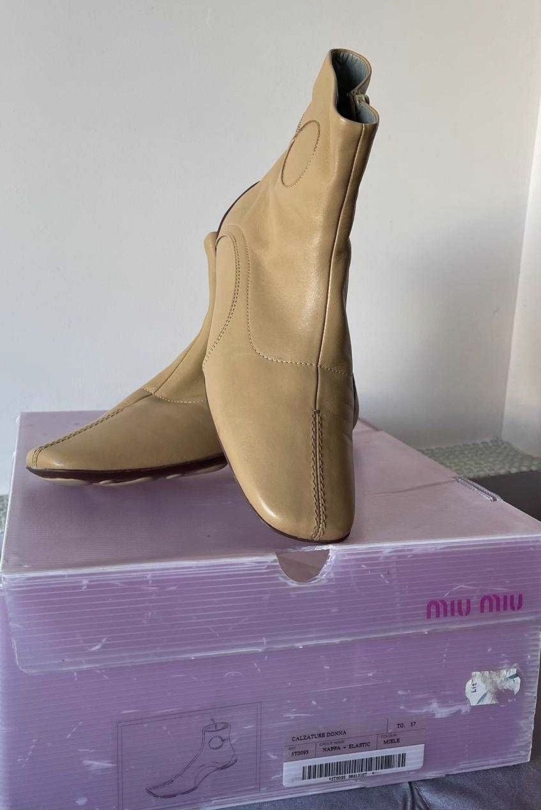 Miu Miu MIU MIU SS2001 Bubble Sole Sport Leather Boots prada Vintage Size US 7 / IT 37 - 4 Thumbnail