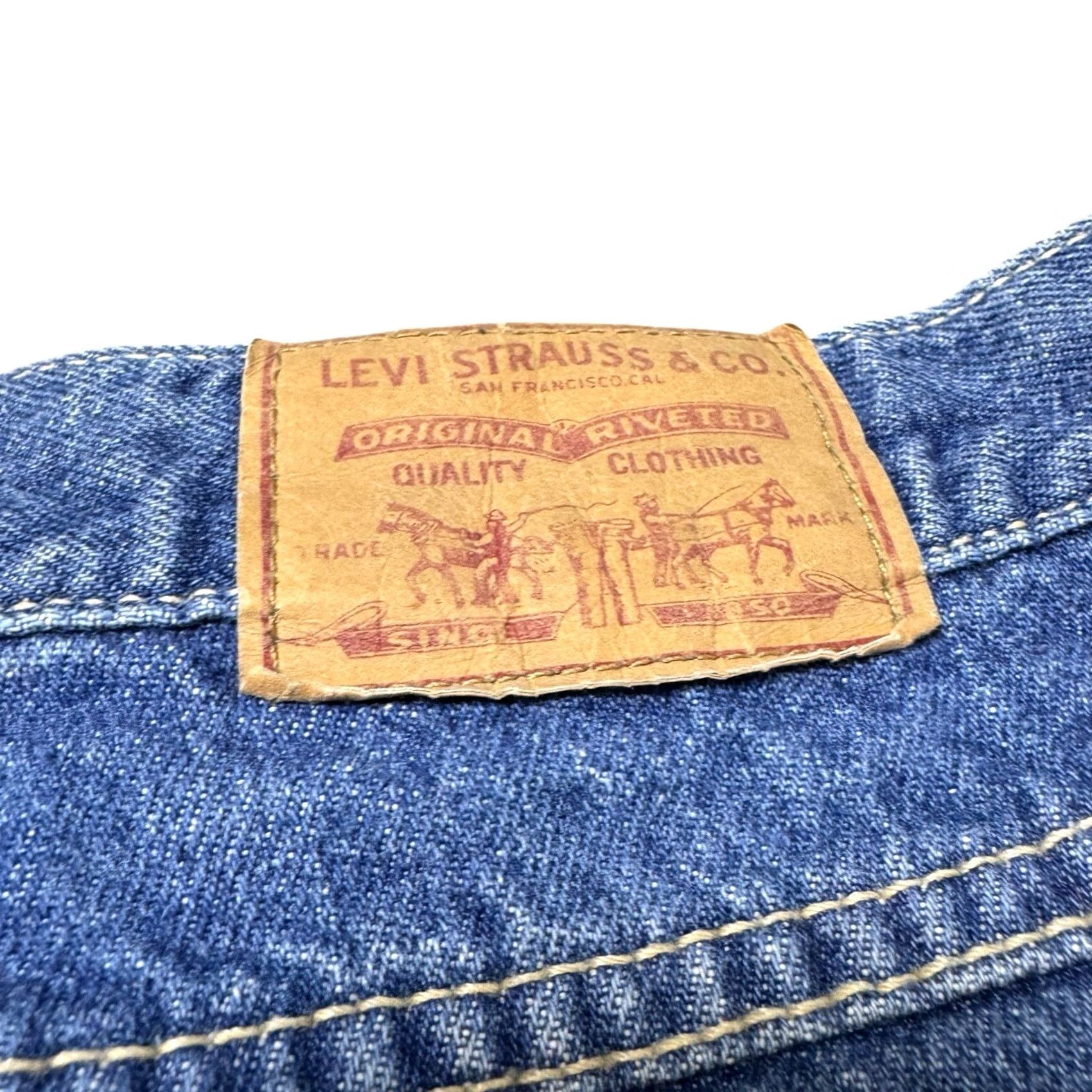 Levi's VINTAGE Levi's Jeans Women 24W USA Made Tapered Grunge Skater Leather? (Note: No extra info) Size 42" / US 20 - 6 Thumbnail