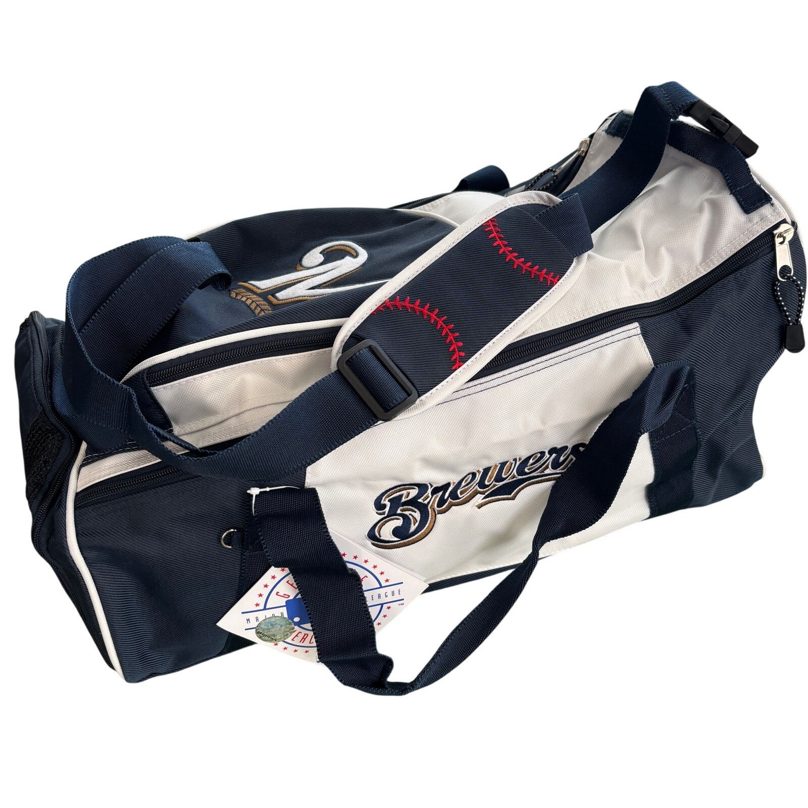 MLB × Vintage Deadstock NWT Vintage 1990s Milwaukee Brewers MLB Duffel Bag Size ONE SIZE - 7 Thumbnail