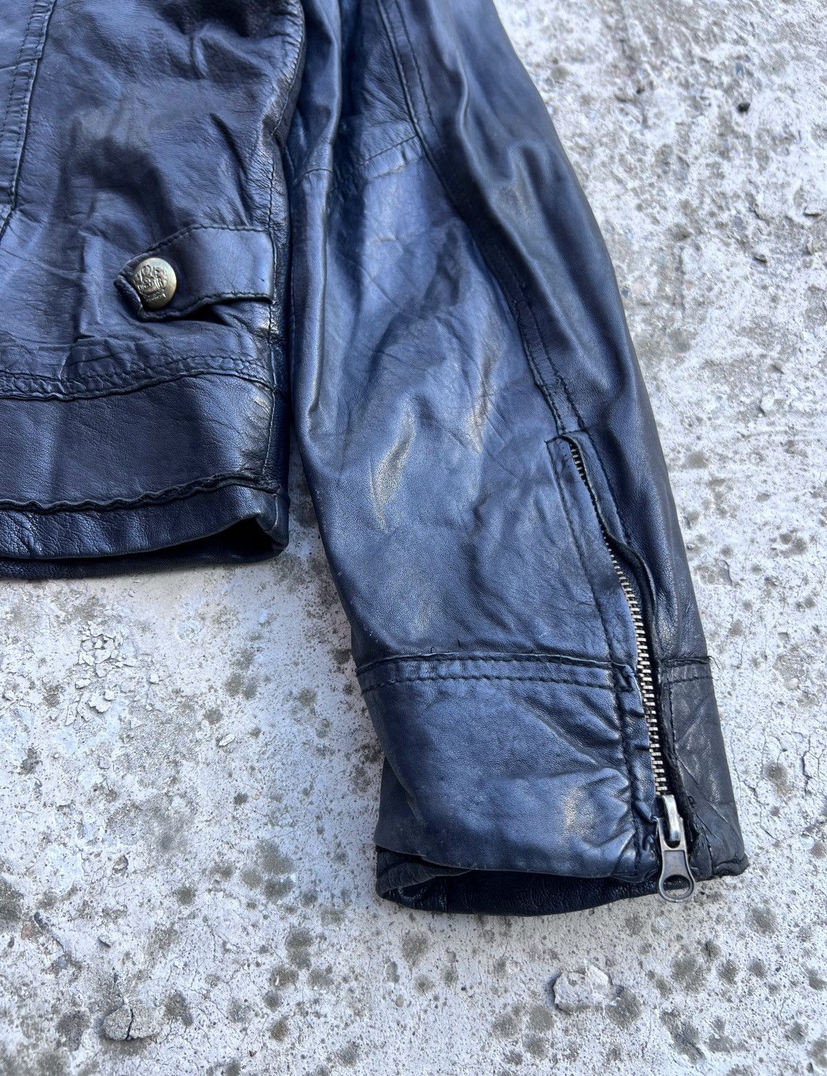 Rick Owens Japanese Brand Blue Label Real Leather Military Jacket Size M / US 6-8 / IT 42-44 - 7 Thumbnail