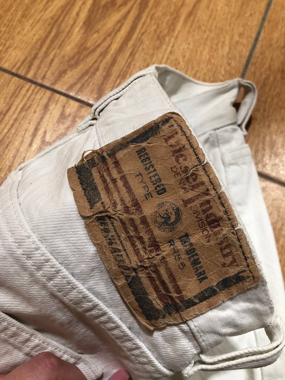 Diesel VTG Diesel Saddle Basic Tapered White Denim Jeans shorts Size US 29 - 5 Thumbnail
