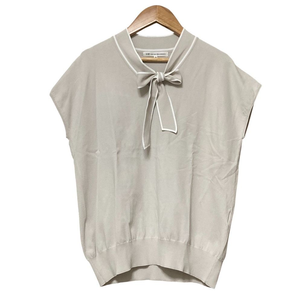 Other 23ku Rayon Polyester Bow Tie Knit Textile Tops KRWOGM0650 DUTY FREE for USA