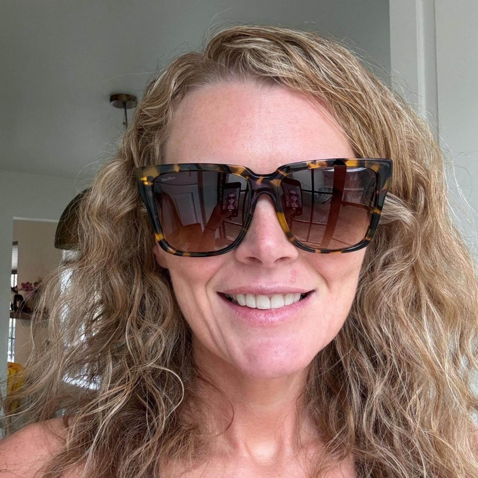 Max Mara Max Mara Glimpse2 Blonde Havana Tortoiseshell Sunglasses Size ONE SIZE - 2 Thumbnail