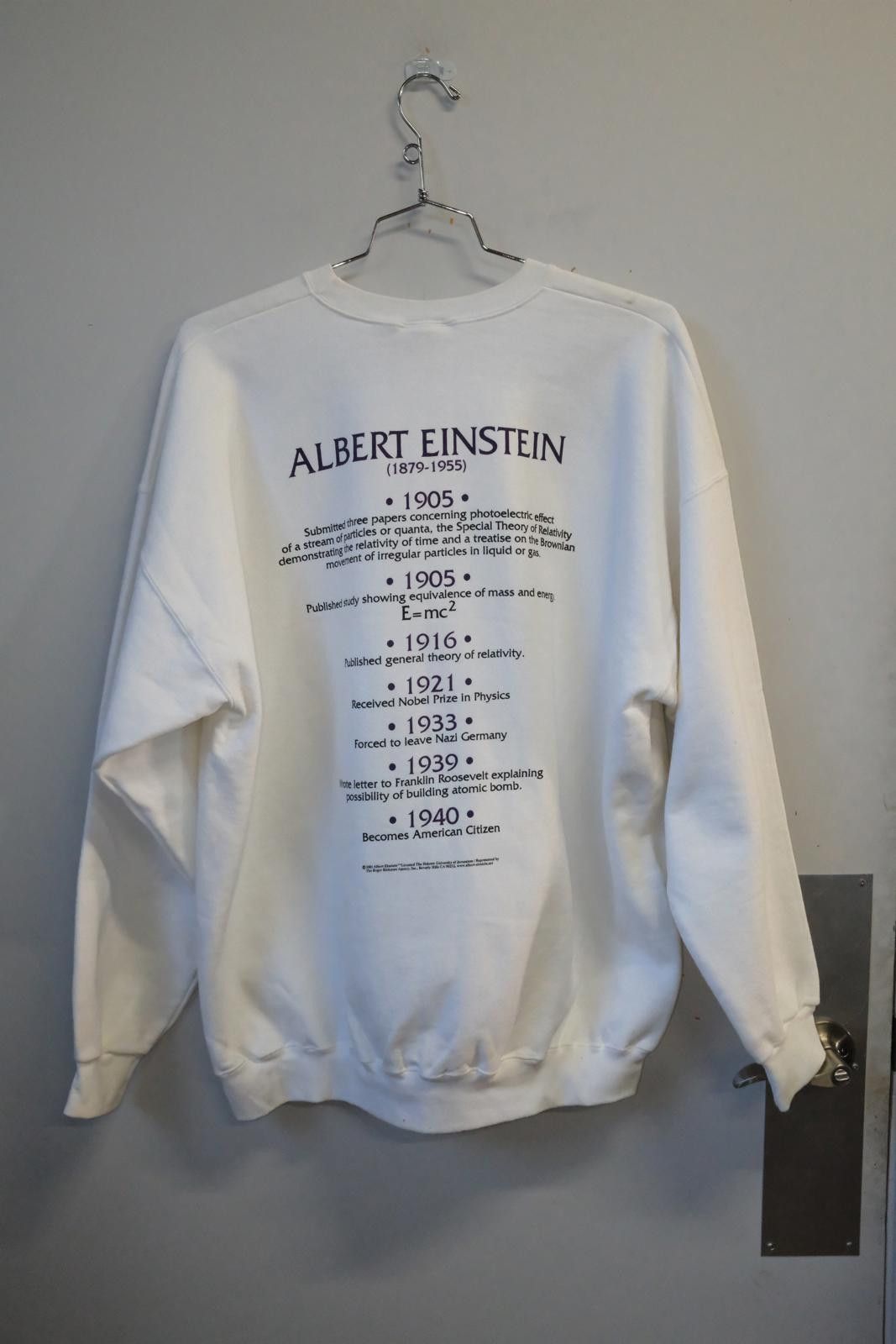 Hanes 00's Hanes Albert Einstein Portrait Crewneck Size XL / US 12-14 / IT 48-50 - 2 Thumbnail