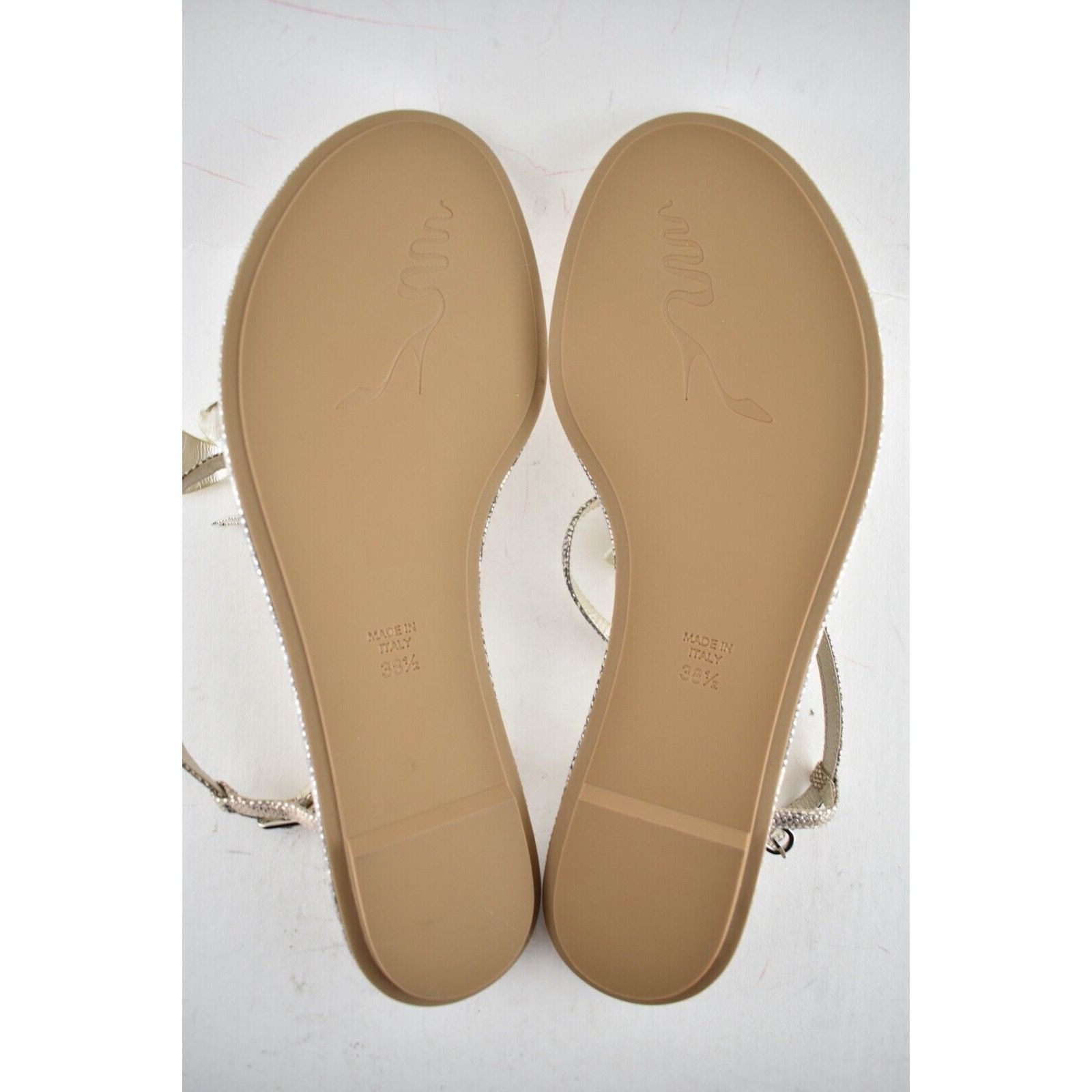 Rene Caovilla Rene Caovilla Blush Lizard Butterfly Strass Flat Thong Ankle Size US 8.5 / IT 38.5 - 12 Thumbnail
