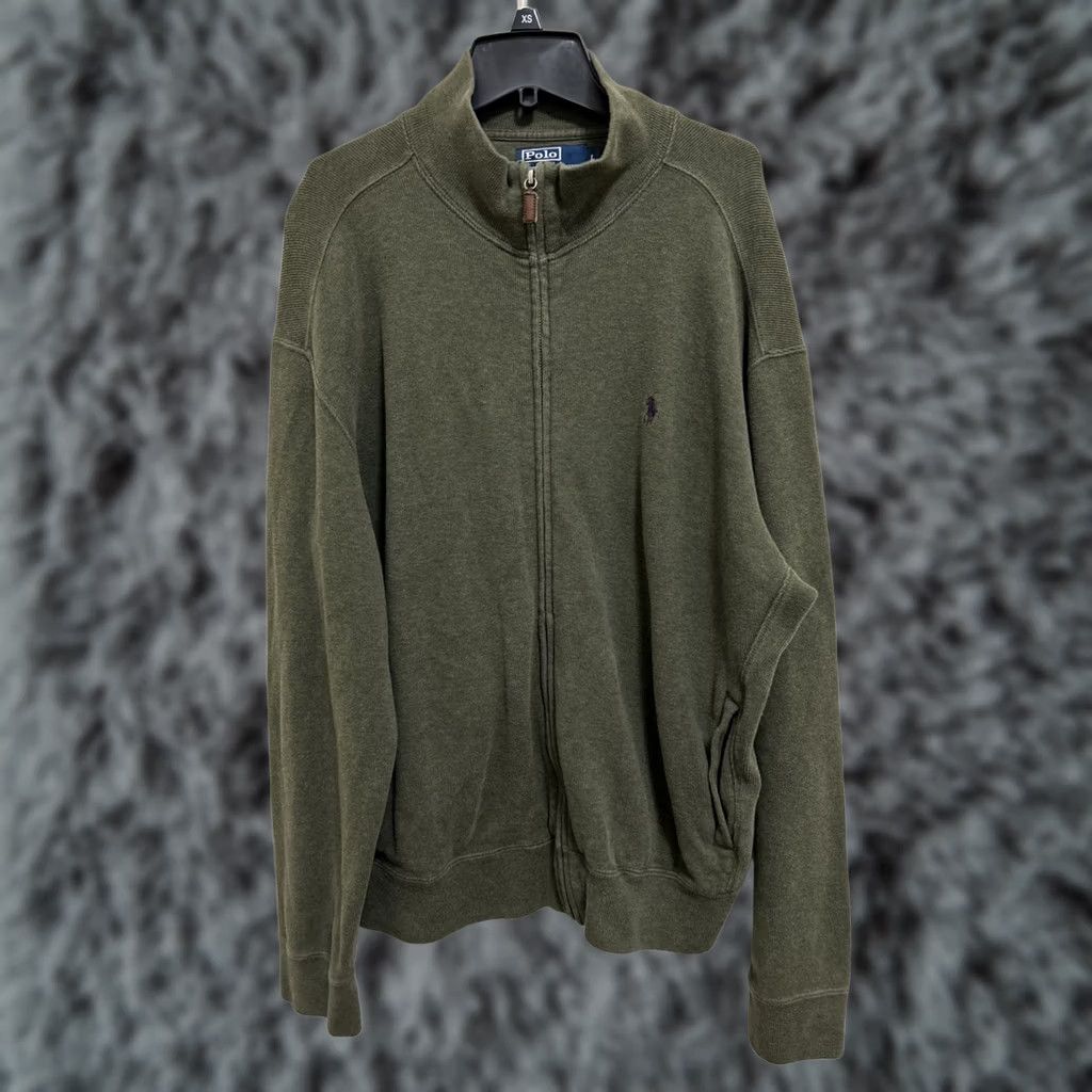 Ralph Lauren Polo Ralph Lauren Sweater Mens L Green Olive Ribbed Full Zip Hoodie Pony YKK Size US L / EU 52-54 / 3 - 1 Thumbnail