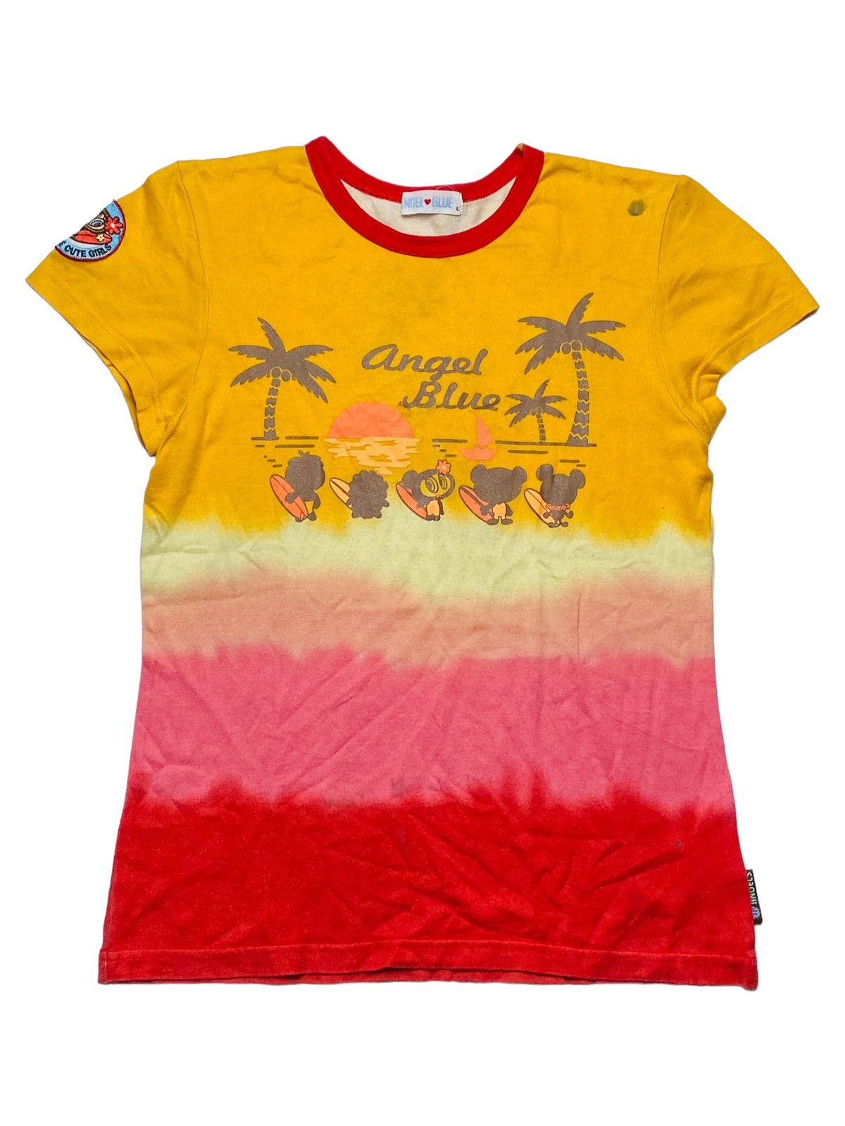 Angel Blue 2000s Angel Blue - Sunset Baby Tee Size L / US 10 / IT 46 - 1 Thumbnail