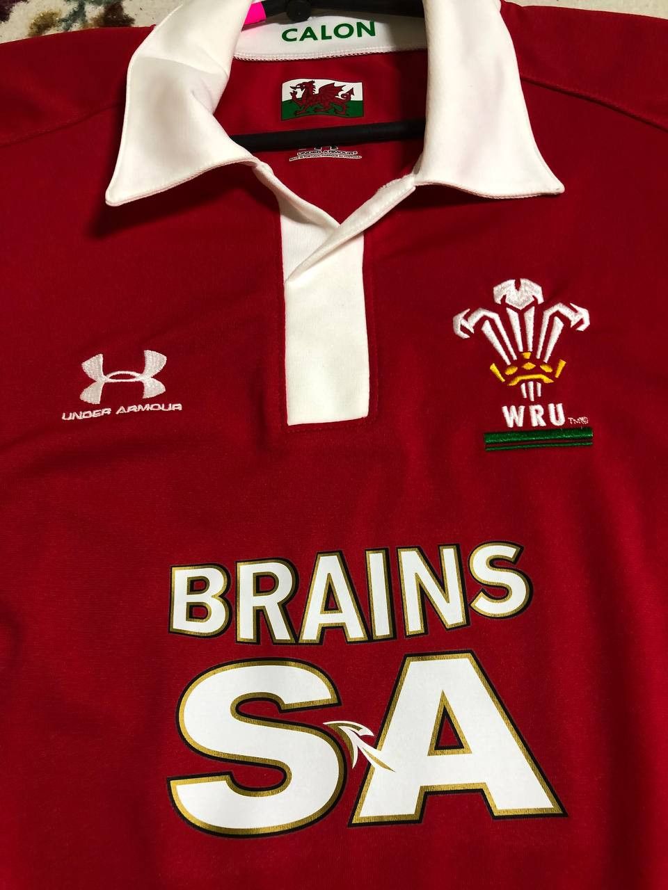 Under Armour Men’s Under Armour WRU Wales Jersey Red Polyester Size US L / EU 52-54 / 3 - 4 Thumbnail