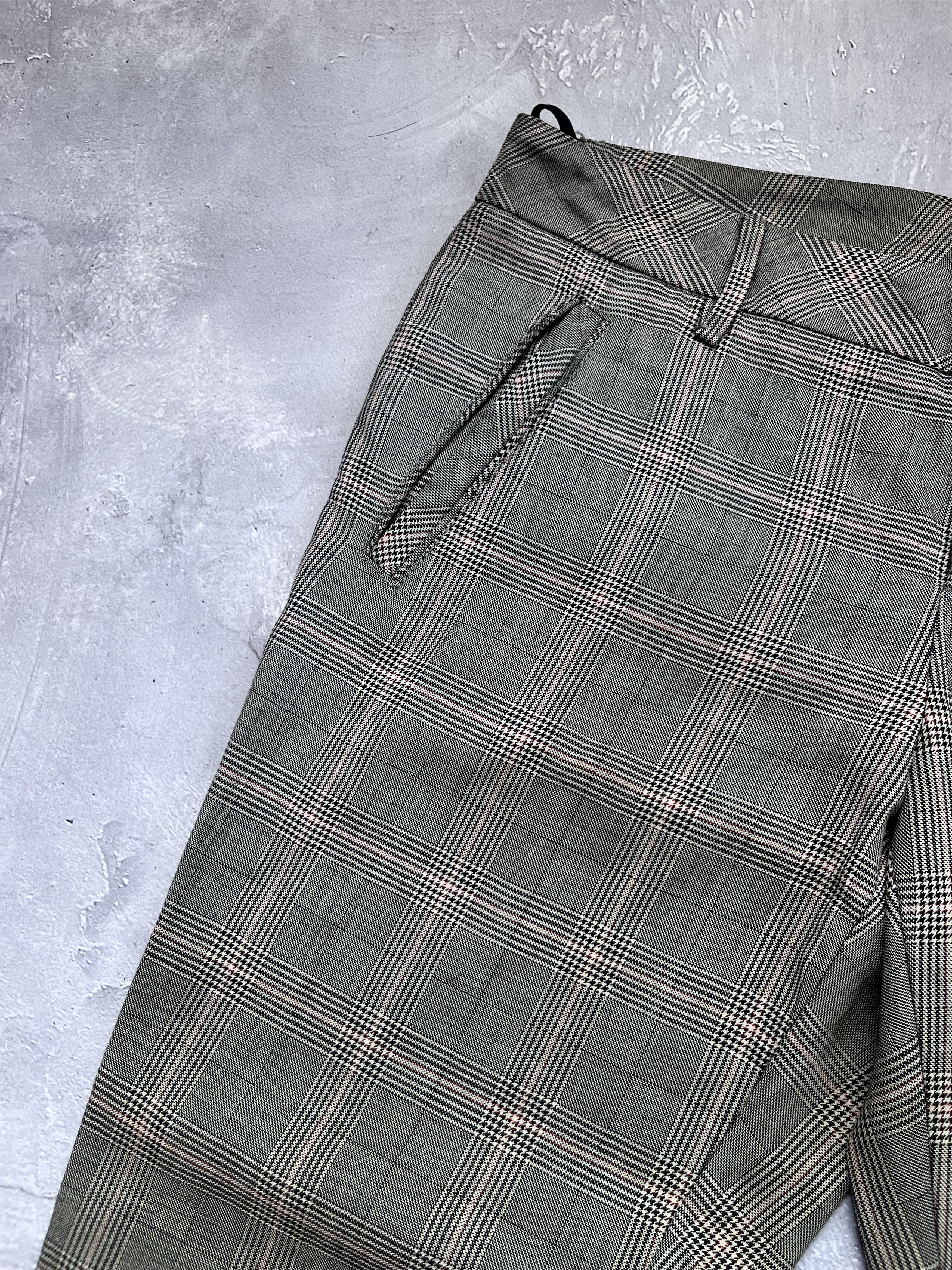 Gucci Gucci Tom Ford Era Silk/Wool Gray Check Trousers Pants Size 28" / US 6 / IT 42 - 5 Thumbnail
