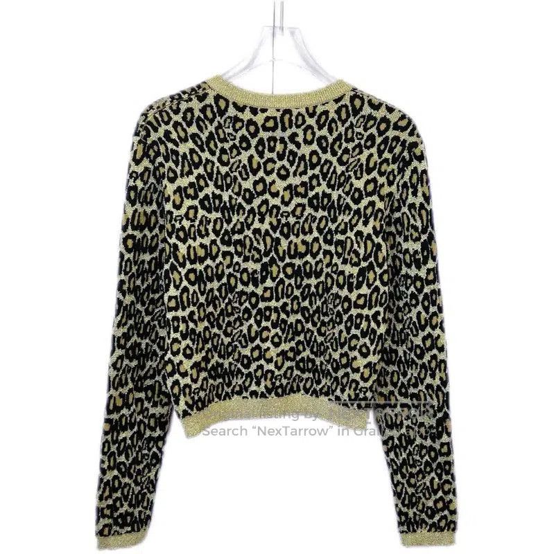 Miu Miu Miu Miu Animal Print Short Sleeve Cardigan . Size XS / US 0-2 / IT 36-38 - 2 Thumbnail