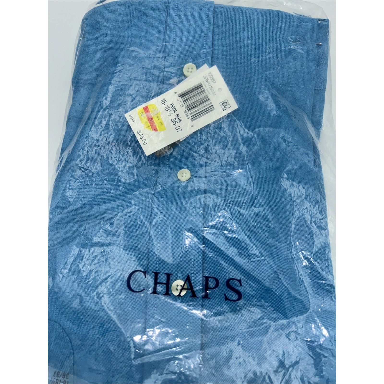 Chaps Vtg Chaps Mens 16/16 1/2 Pool Blue Button Down Long Sleeve Size US L / EU 52-54 / 3 - 3 Thumbnail