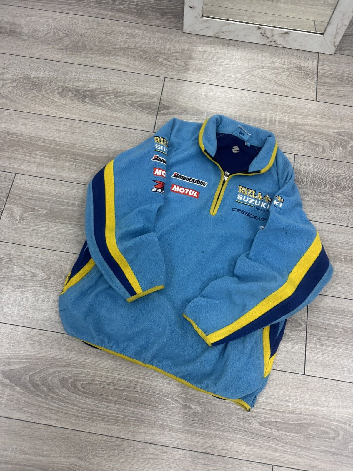 Vintage Suzuki Moto Racing Fleece Jacket Size US M / EU 48-50 / 2 - 3 Thumbnail