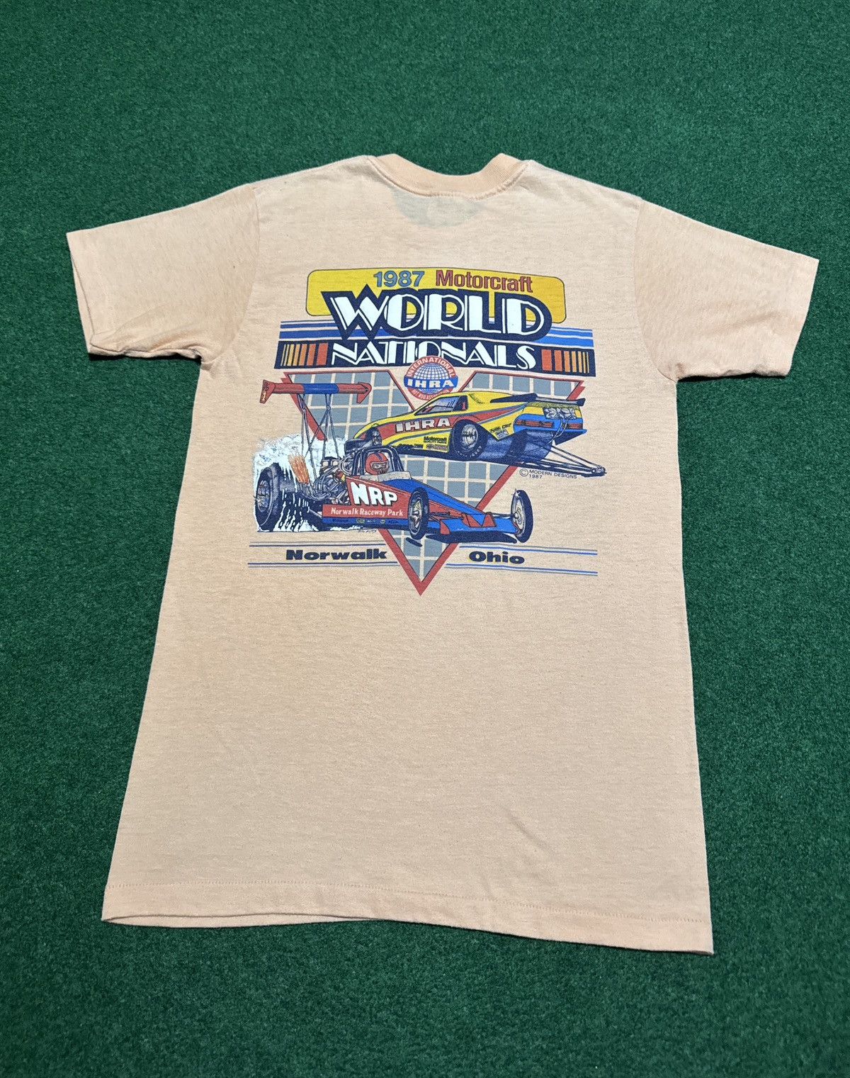 Vintage 80s Drag Racing IHRA Motorcraft World Nationals S/M T Shirt Size US S / EU 44-46 / 1 - 2 Thumbnail