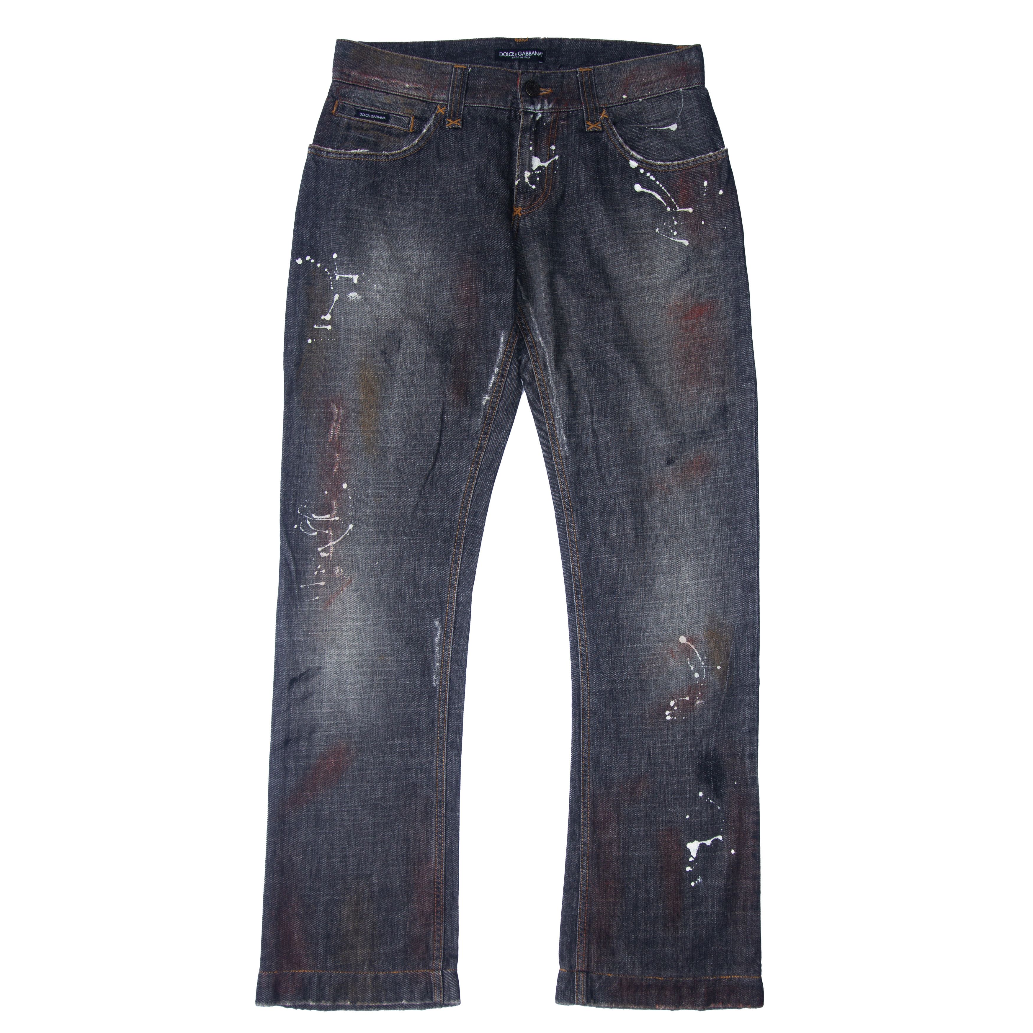 Dolce & Gabbana DnG Paint Splatter Jeans Size US 32 / EU 48 - 1 Thumbnail